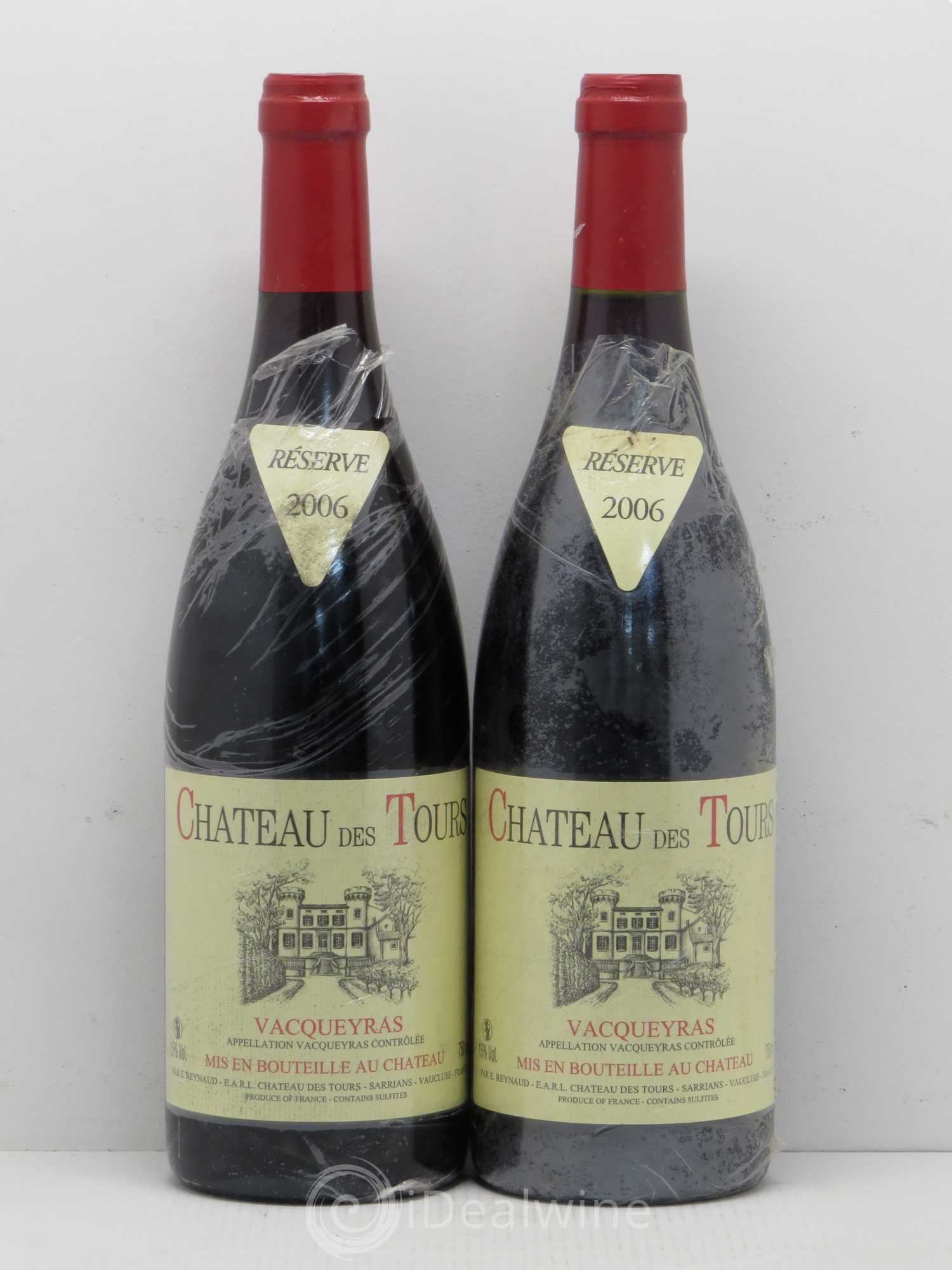 Vacqueyras Château des Tours Emmanuel Reynaud 2006 - Lot de 2 bouteilles - 0