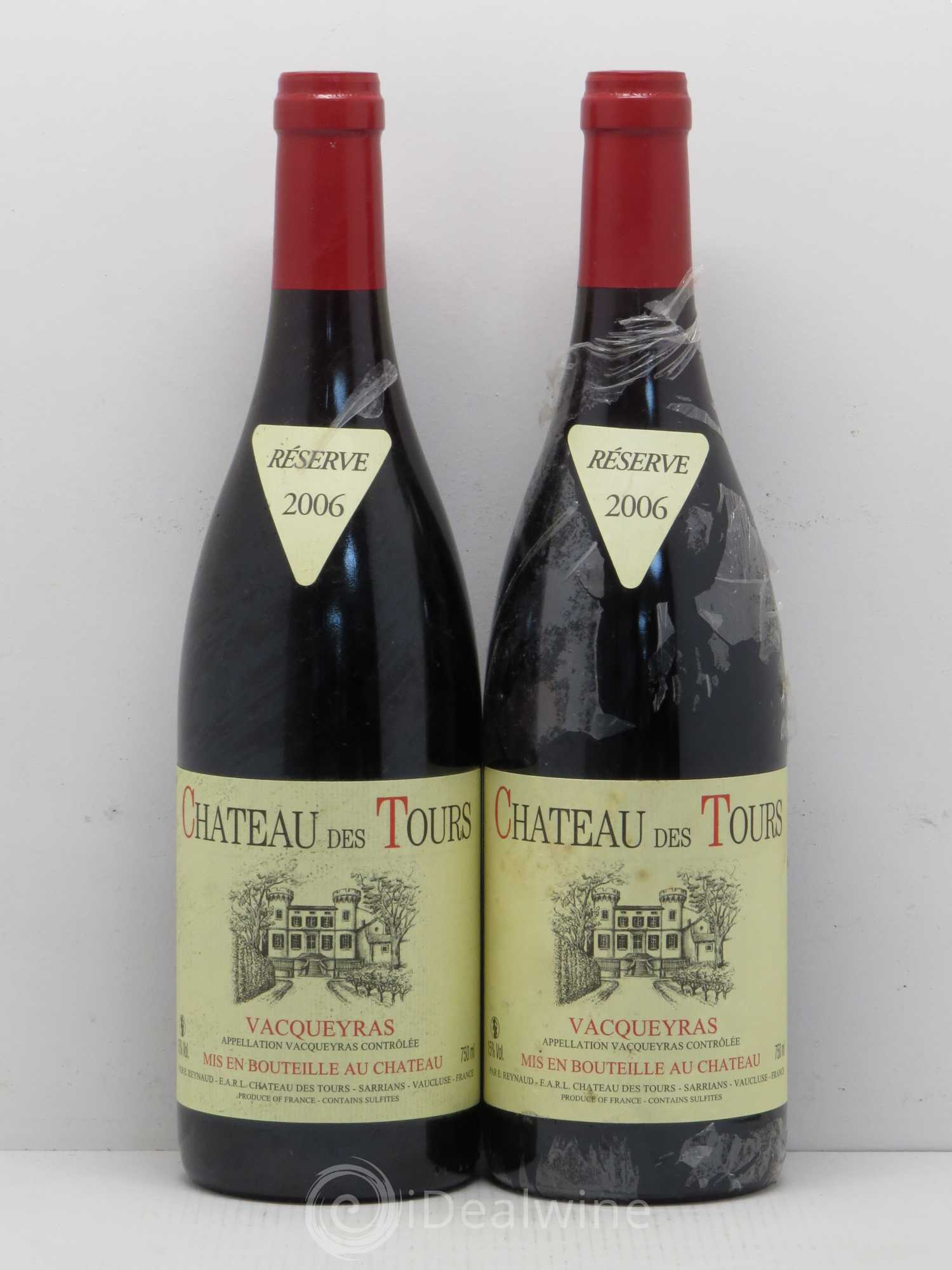 Vacqueyras Château des Tours Emmanuel Reynaud 2006 - Lot de 2 bouteilles - 0