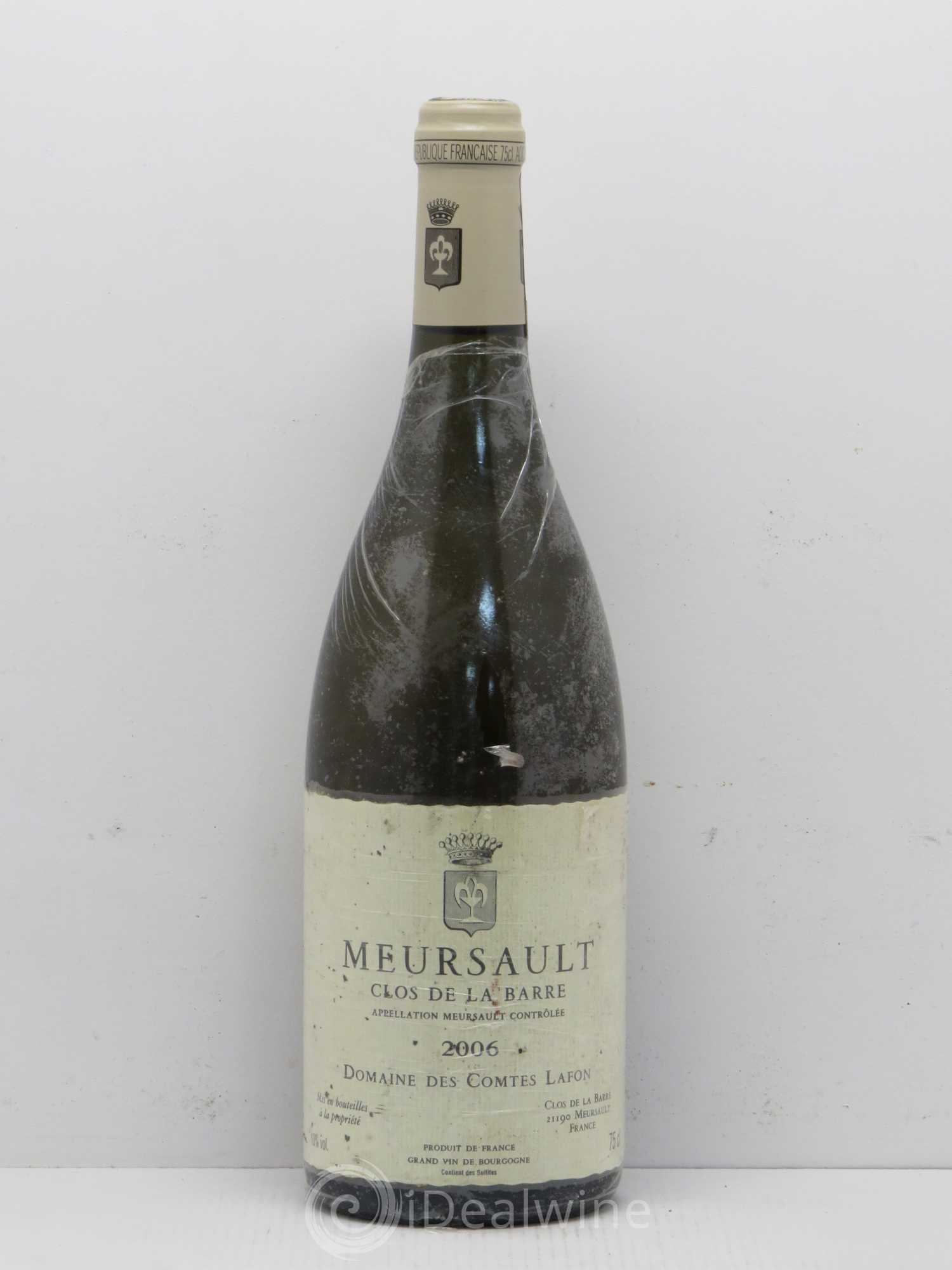 Meursault Clos de la Barre Comtes Lafon (Domaine des) 2006 - Lot de 1 bouteille - 0