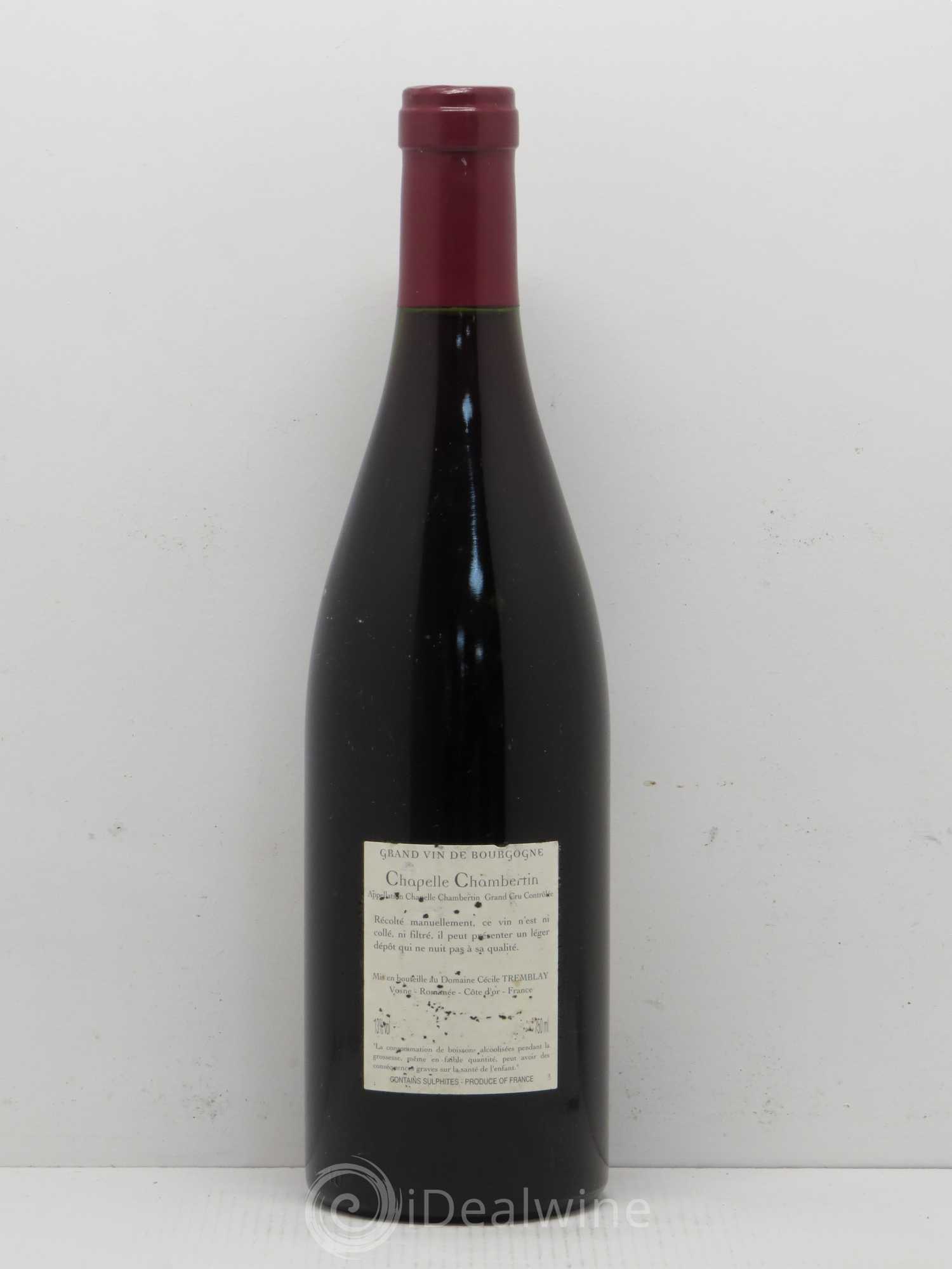 Chapelle-Chambertin Grand Cru Cécile Tremblay 2007 - Lot de 1 bouteille - 1