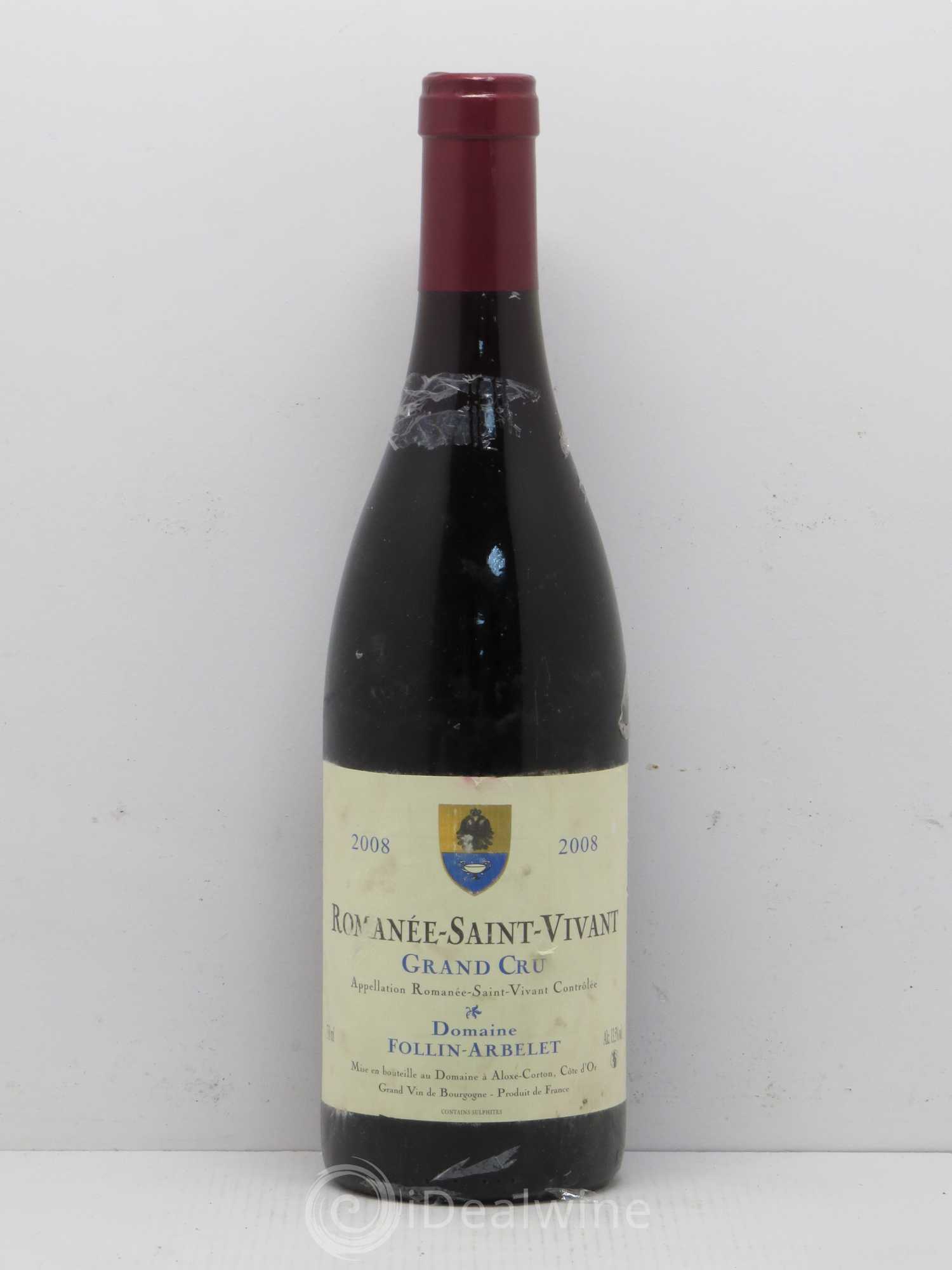 Romanée-Saint-Vivant Grand Cru Follin-Arbelet 2008 - Lot de 1 bouteille - 0