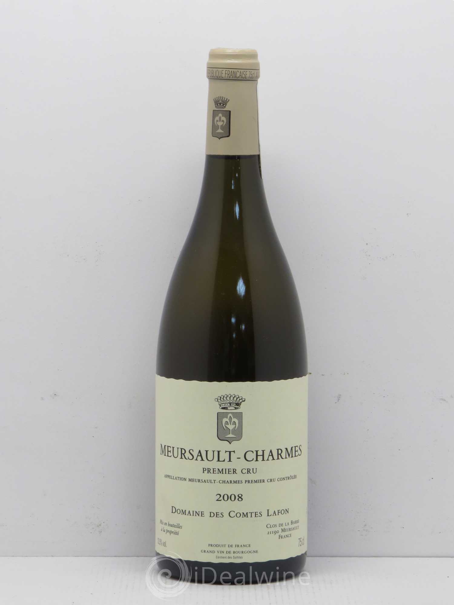 Meursault 1er Cru Charmes Comtes Lafon (Domaine des) 2008 - Lot de 1 bouteille - 0
