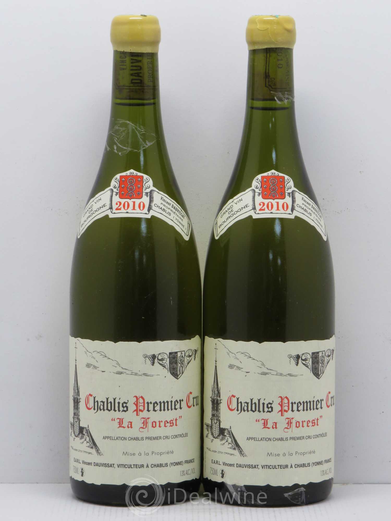 Chablis 1er Cru La Forest Vincent Dauvissat (Domaine) (sans prix de réserve) 2010 - Lot de 2 bouteilles - 0