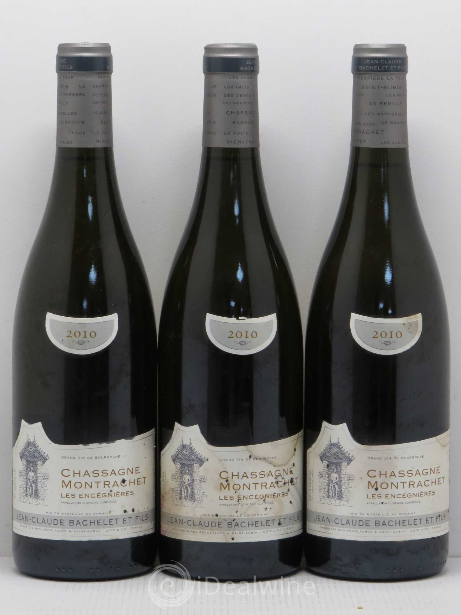 Chassagne-Montrachet Les Encegnieres Jean Claude Bachelet (sans prix de réserve) 2010 - Posten von 3 Flaschen - 0