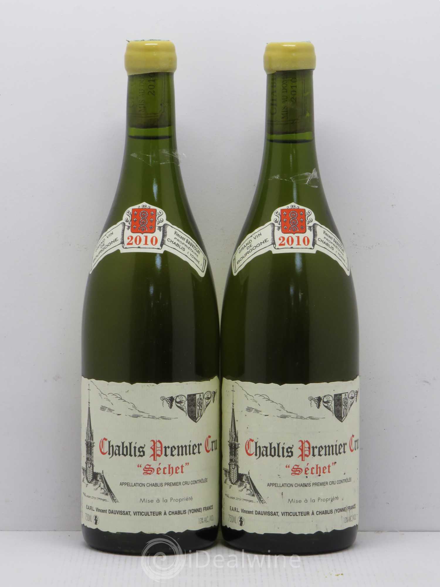 Chablis 1er Cru Séchet Vincent Dauvissat (Domaine) 2010 - Lot de 2 bouteilles - 0