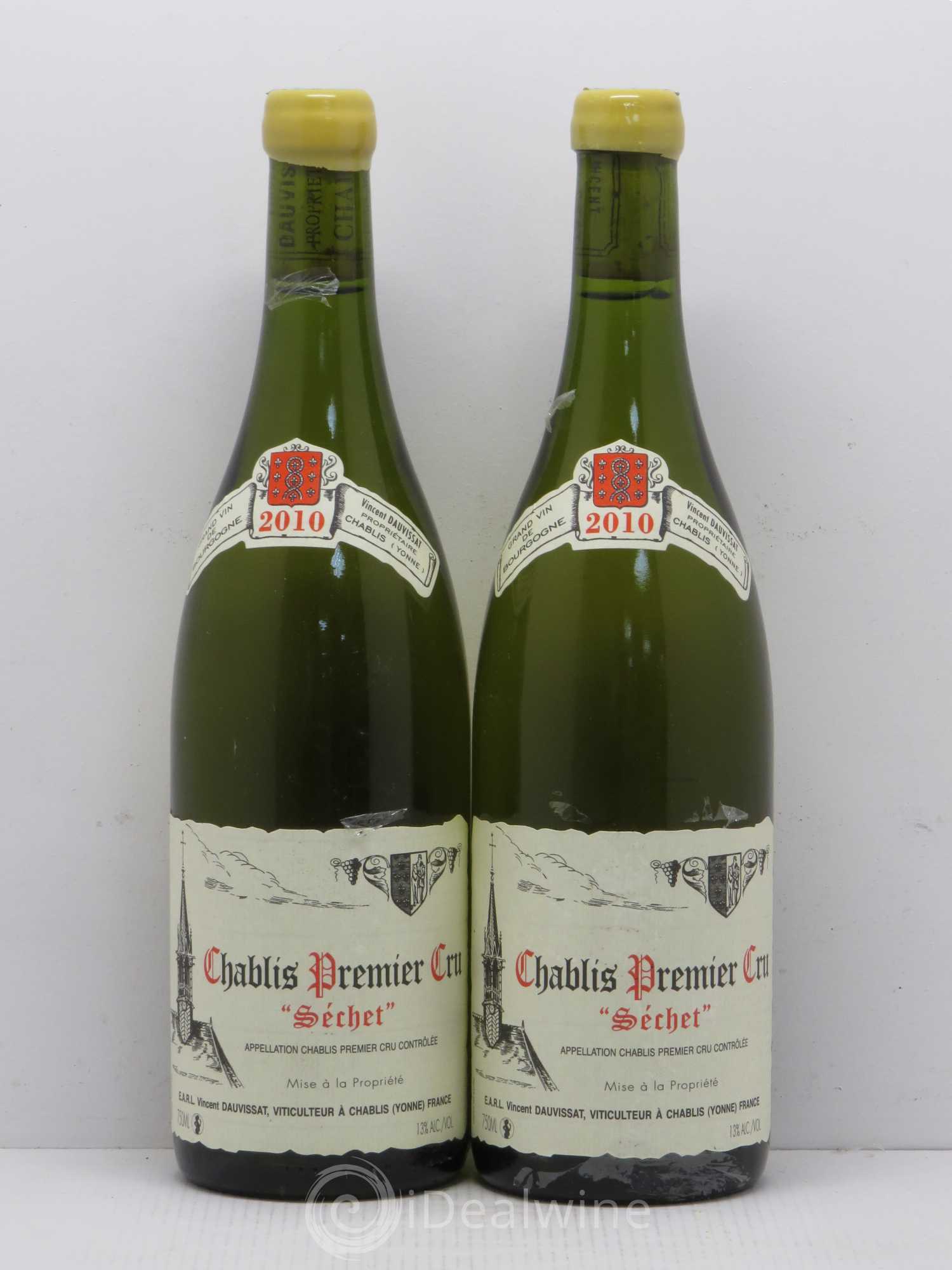 Chablis 1er Cru Séchet Vincent Dauvissat (Domaine) 2010 - Lot de 2 bouteilles - 0