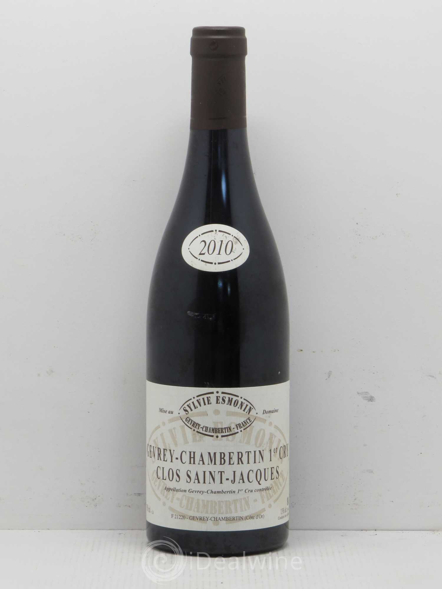 Gevrey-Chambertin 1er Cru Clos Saint Jacques Sylvie Esmonin 2010 - Lot de 1 bouteille - 0