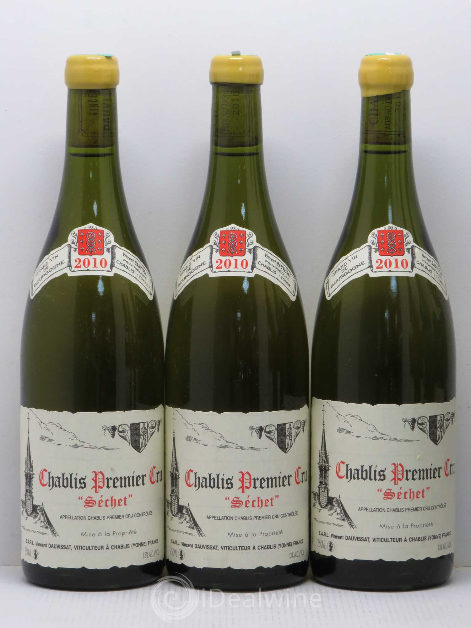Chablis 1er Cru Séchet Vincent Dauvissat (Domaine) 2010 - Lot de 6 bouteilles - 1