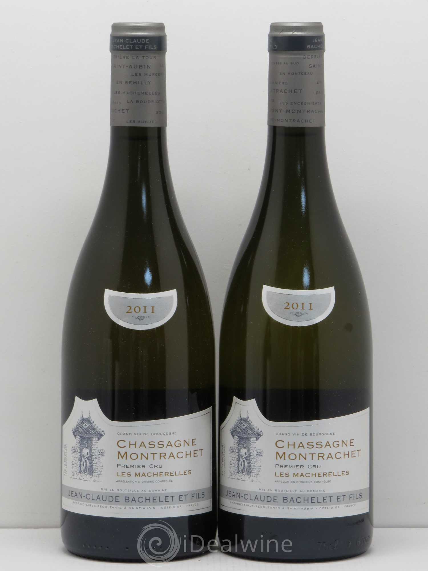 Chassagne-Montrachet 1er Cru Les Macherelles Domaine Jean Claude Bachelet Et Fils 2011 - Posten von 2 Flaschen - 0