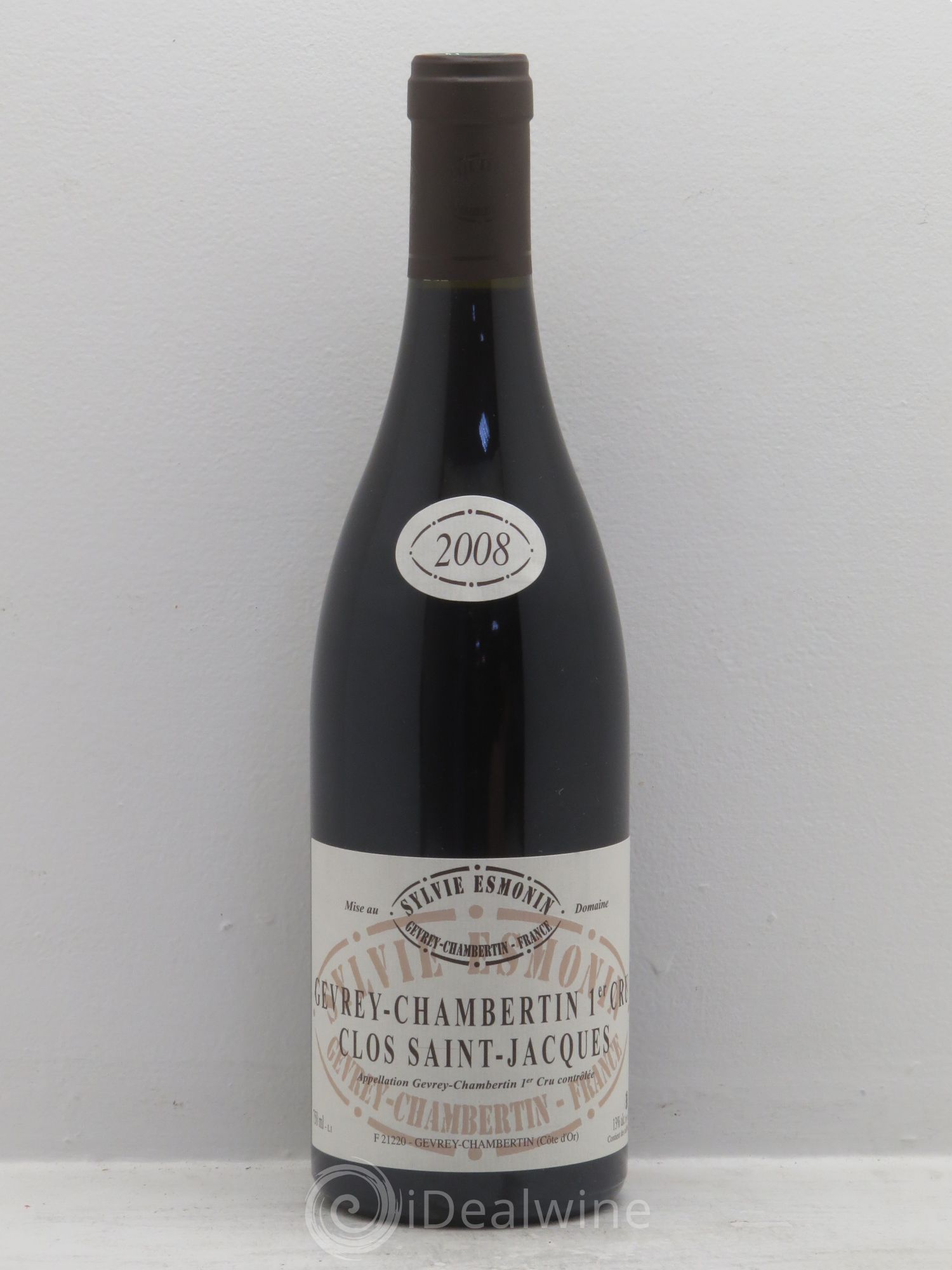 Gevrey-Chambertin 1er Cru Clos Saint Jacques Sylvie Esmonin 2008 - Lot de 1 bouteille - 0
