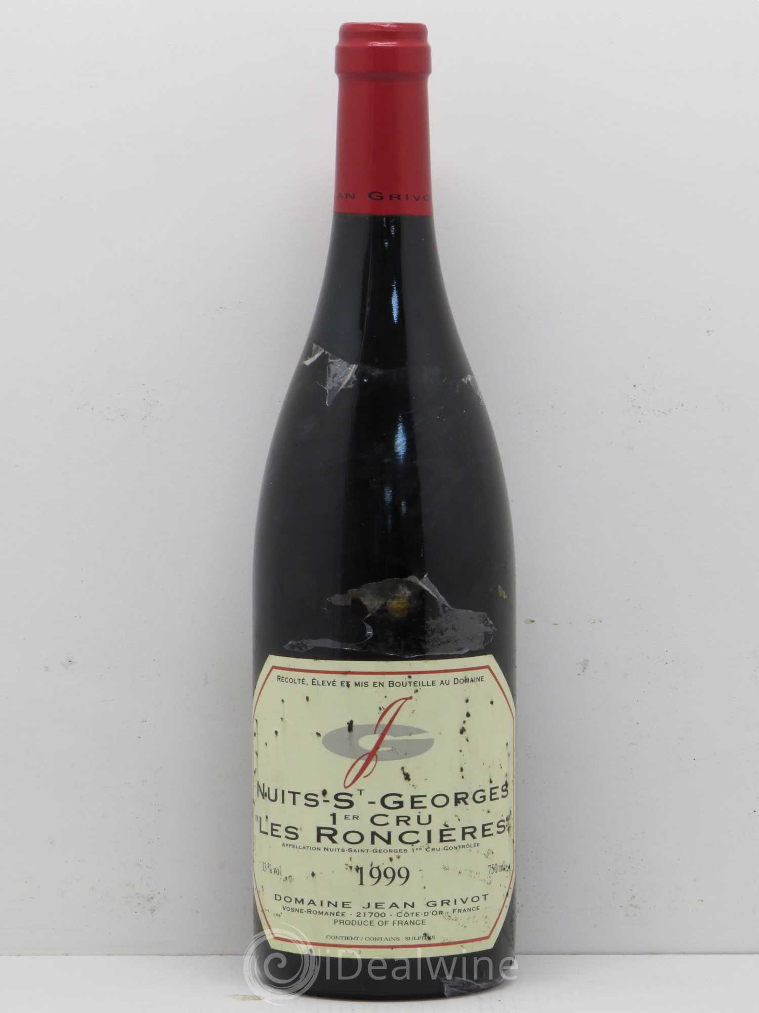 Nuits-Saint-Georges 1er Cru Roncière Jean Grivot (sans prix de réserve) 1999 - Lot de 1 bouteille - 0