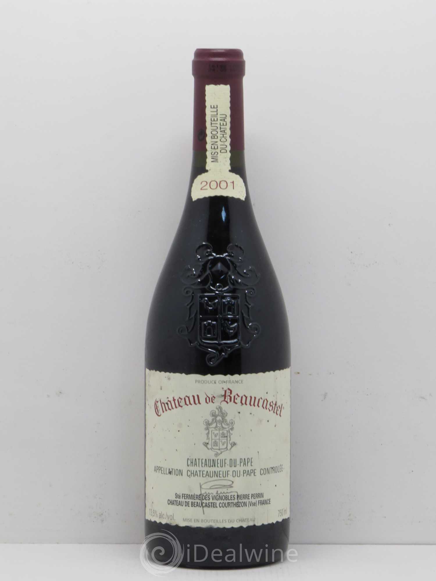 Châteauneuf-du-Pape Château de Beaucastel Famille Perrin 2001 - Lot de 1 bouteille - 0