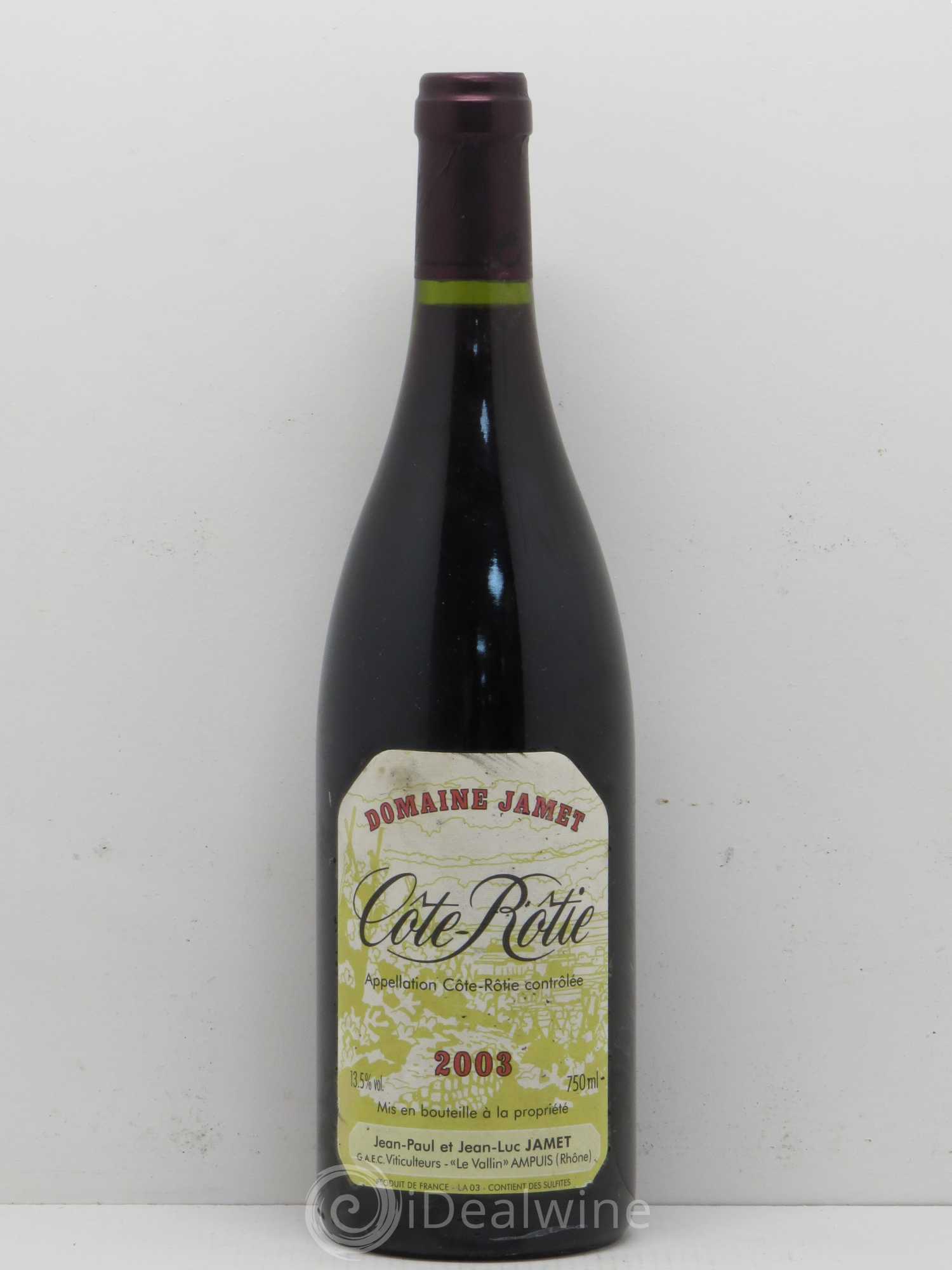 Côte-Rôtie Jamet (Domaine) 2003 - Lot de 1 bouteille - 0