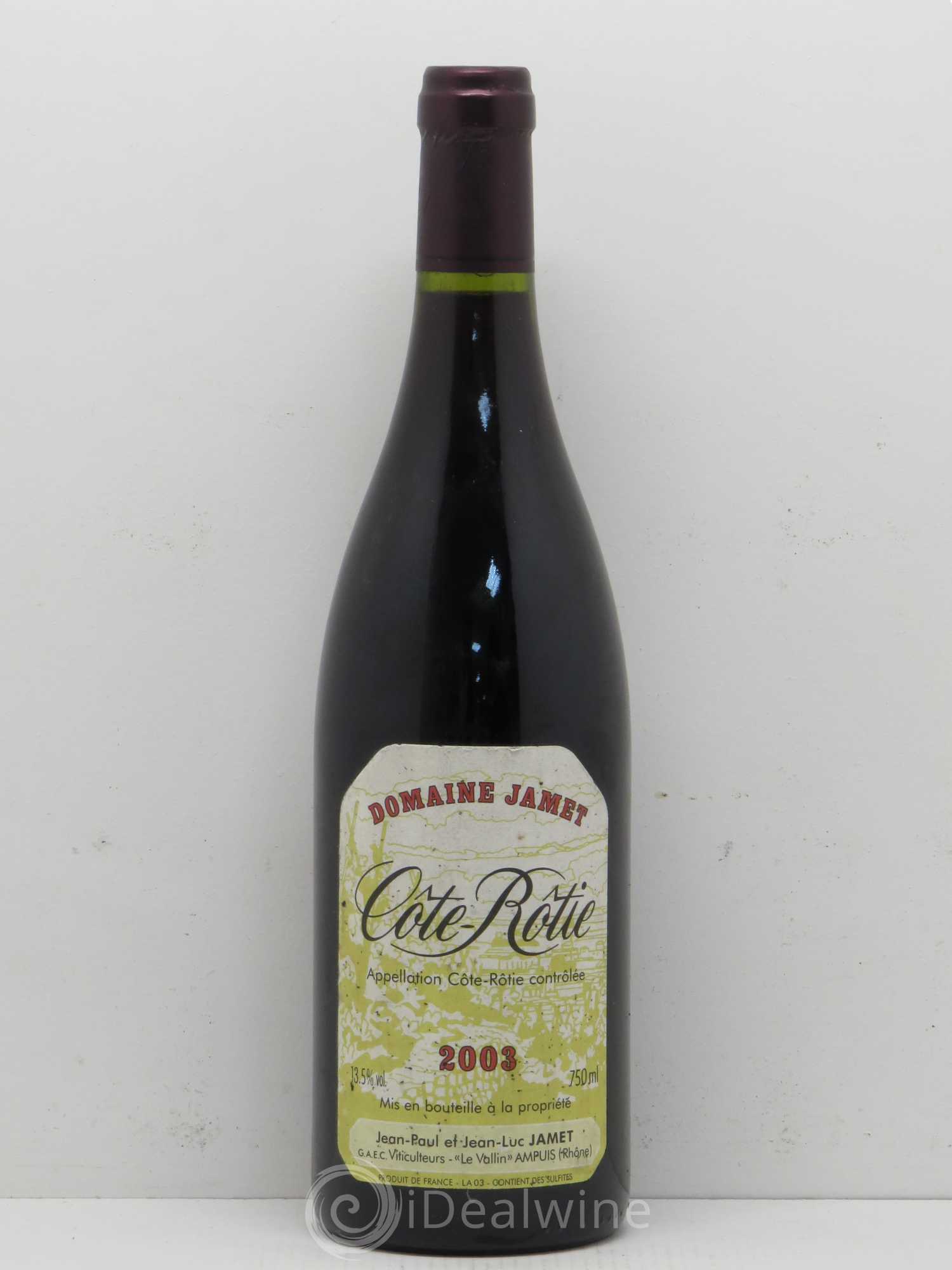 Côte-Rôtie Jamet (Domaine) 2003 - Lot de 1 bouteille - 0