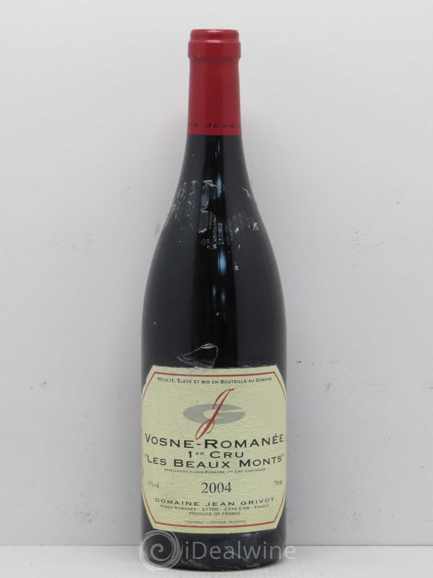 Vosne-Romanée 1er Cru Les Beaux-Monts Jean Grivot 2004 - Lot de 1 bouteille - 0