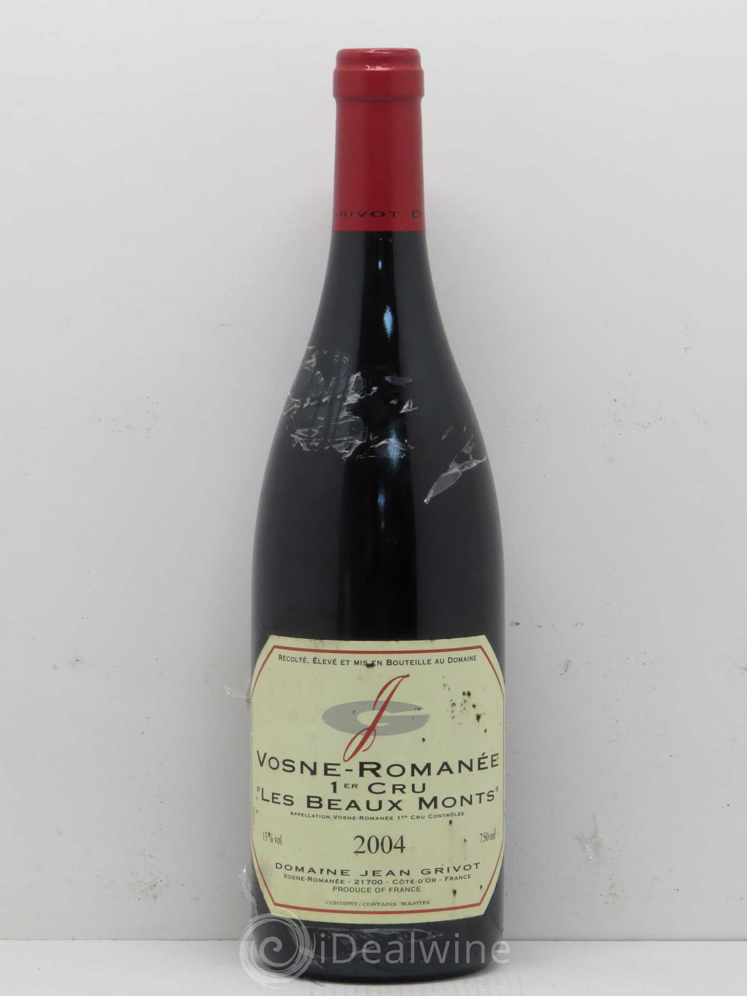 Vosne-Romanée 1er Cru Les Beaux-Monts Jean Grivot 2004 - Lot de 1 bouteille - 0