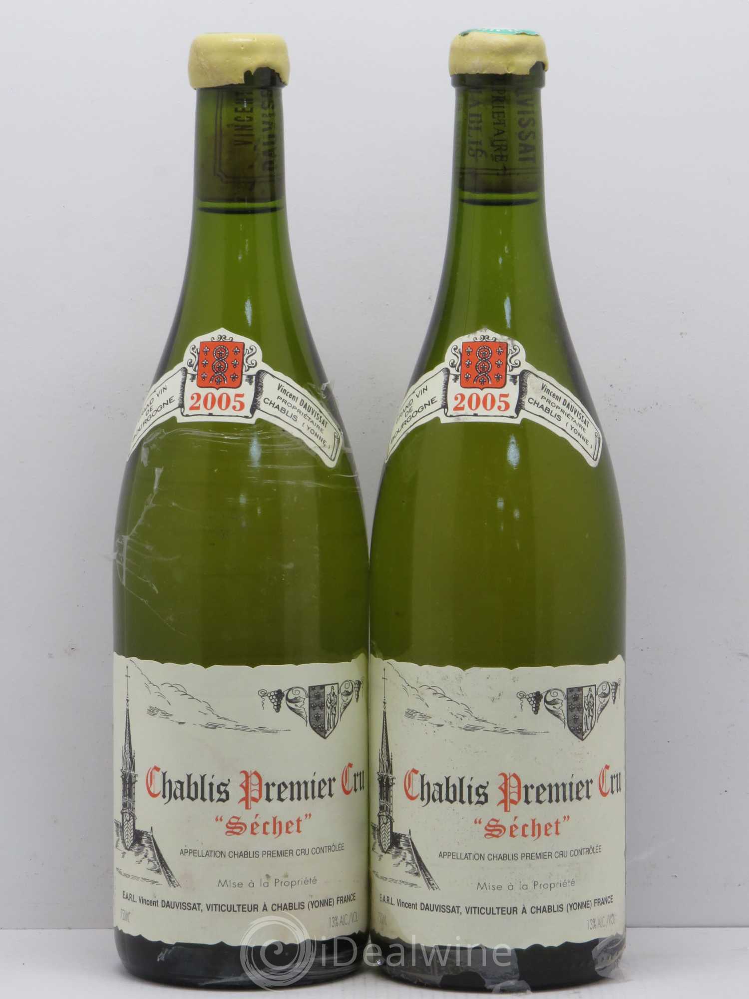 Chablis 1er Cru Séchet Vincent Dauvissat (Domaine) 2005 - Lot de 2 bouteilles - 0