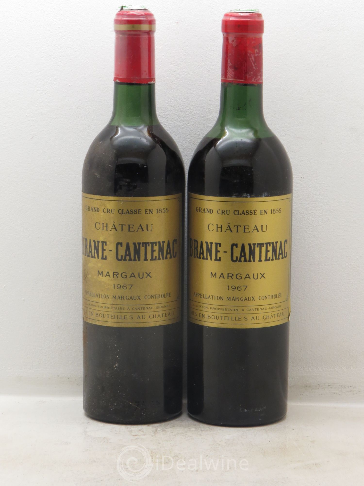 Château Brane Cantenac 2ème Grand Cru Classé 1967 - Lot de 2 bouteilles - 0
