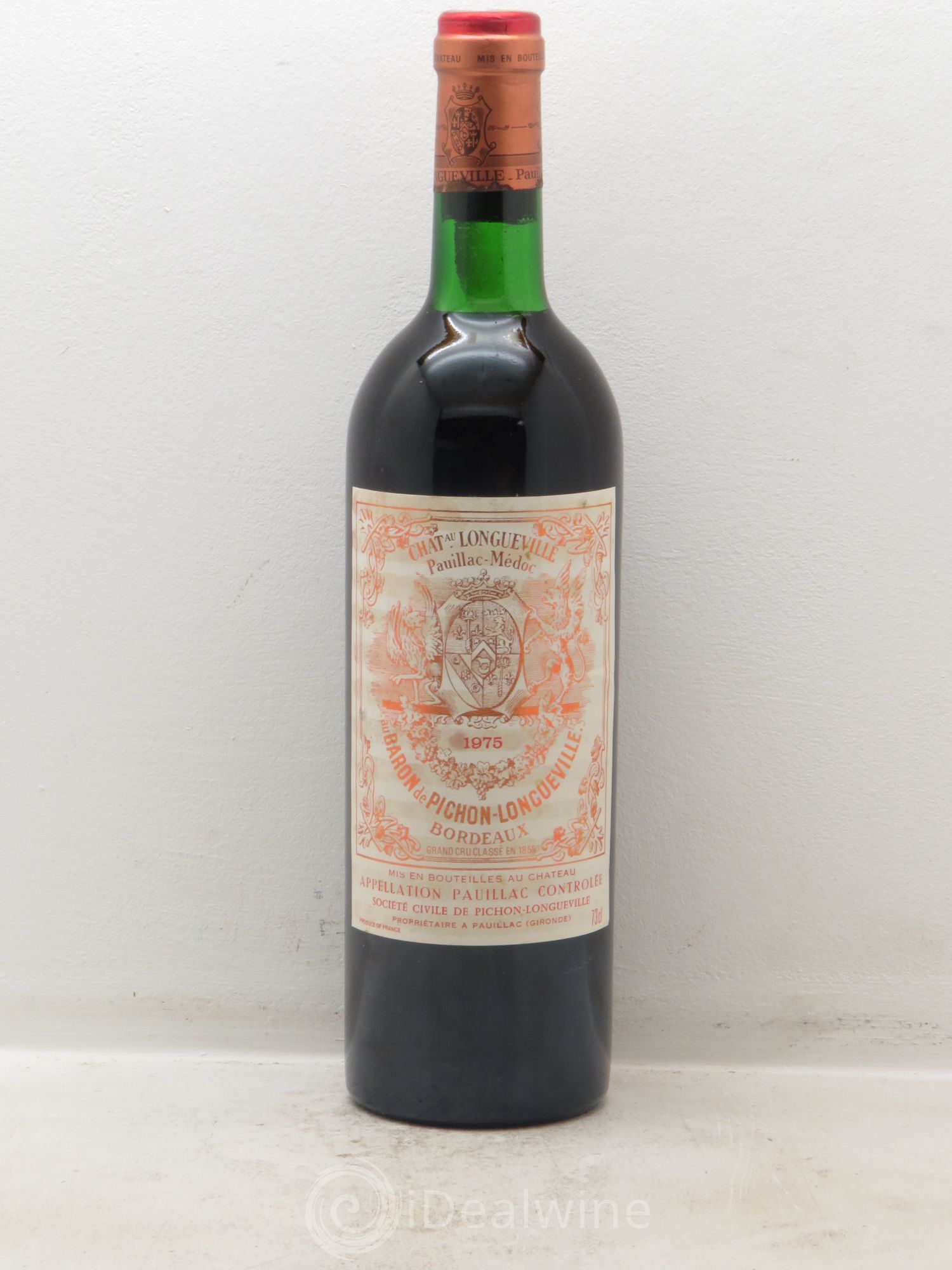 Pichon Longueville Baron 2ème Grand Cru Classé 1975 - Lot de 1 bouteille - 0
