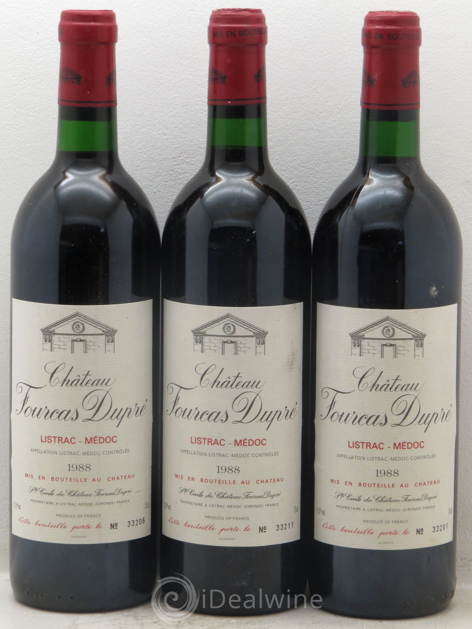 Château Fourcas Dupré (sans prix de réserve) 1988 - Lot de 3 bouteilles - 0
