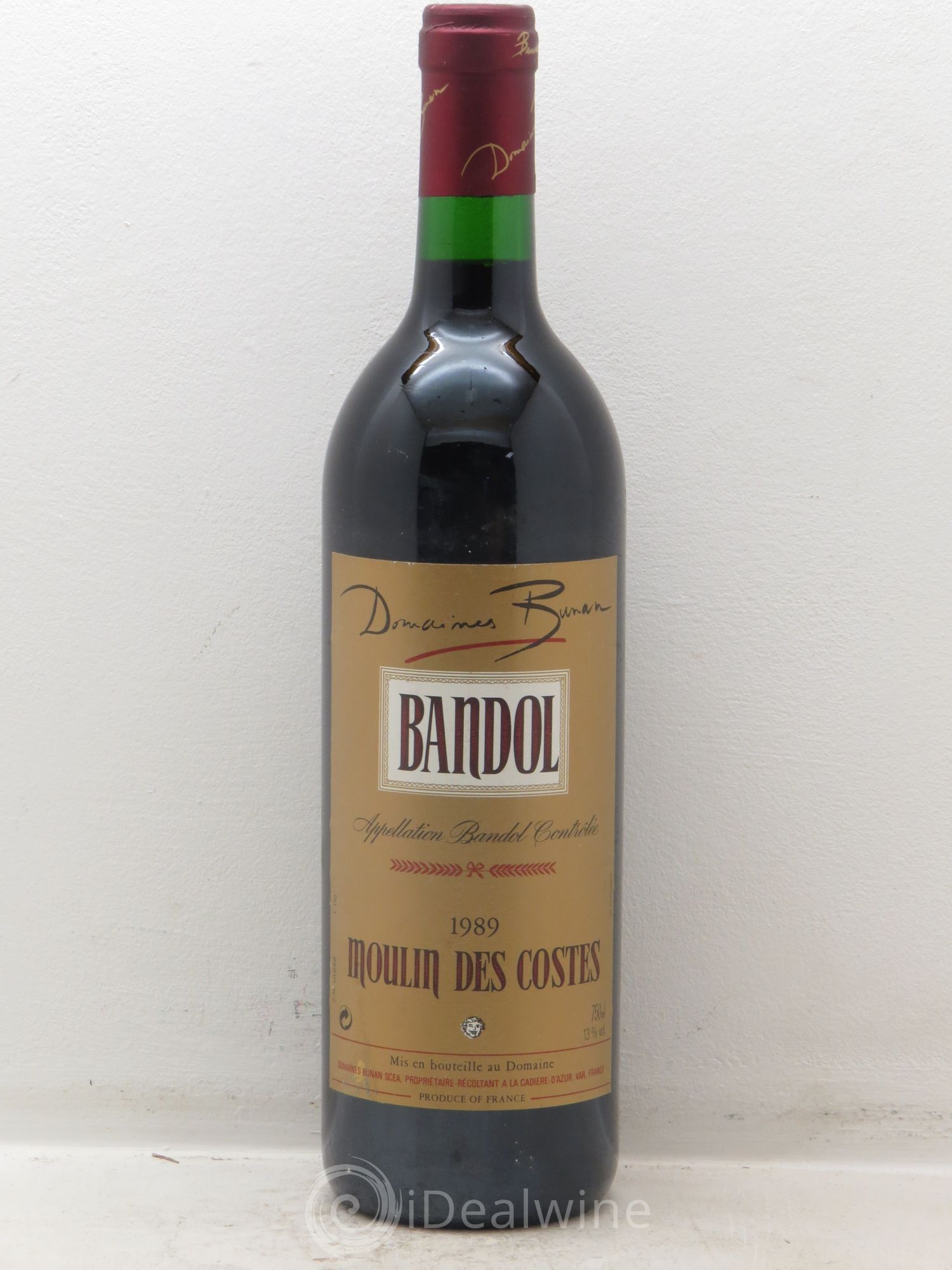 Bandol Moulin des Costes 1989 - Posten von 1 Flasche - 0