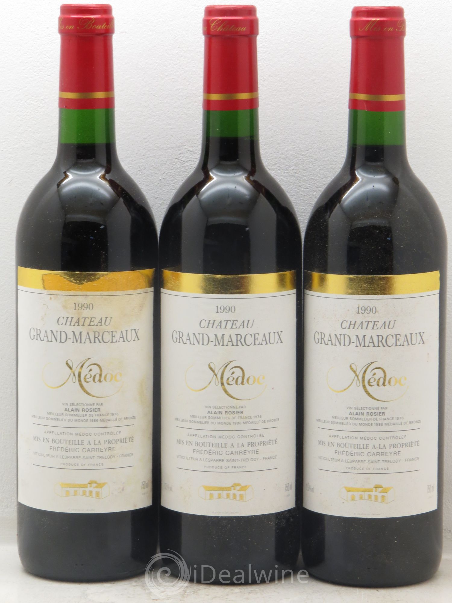 Médoc Château Grand Marceaux (sans prix de réserve) 1990 - Posten von 3 Flaschen - 0
