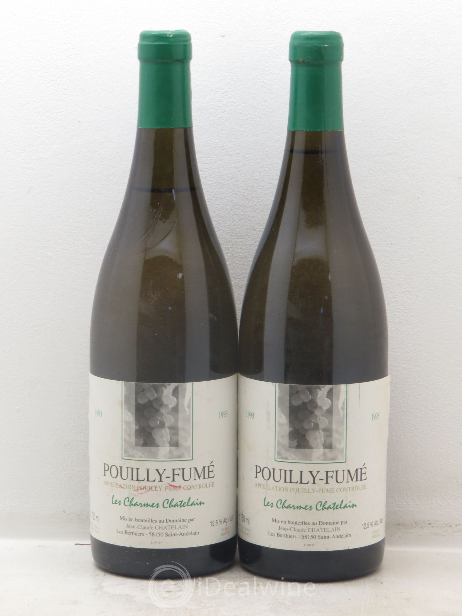 Pouilly-Fumé Les Charmes - Domaine Chatelain (sans prix de réserve) 1993 - Posten von 2 Flaschen - 0