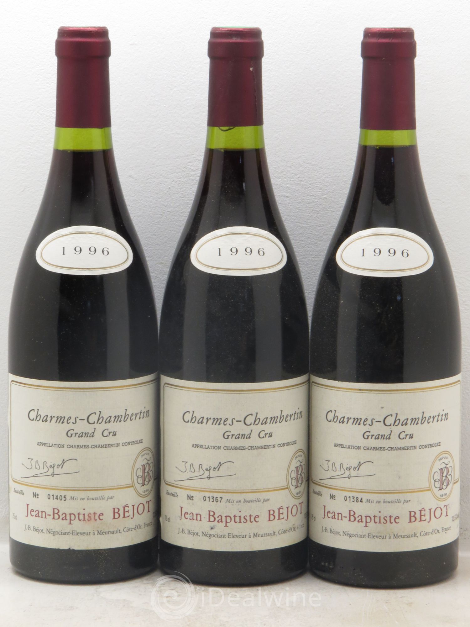 Charmes-Chambertin Grand Cru Jean-Baptiste Bejot 1996 - Posten von 3 Flaschen - 0
