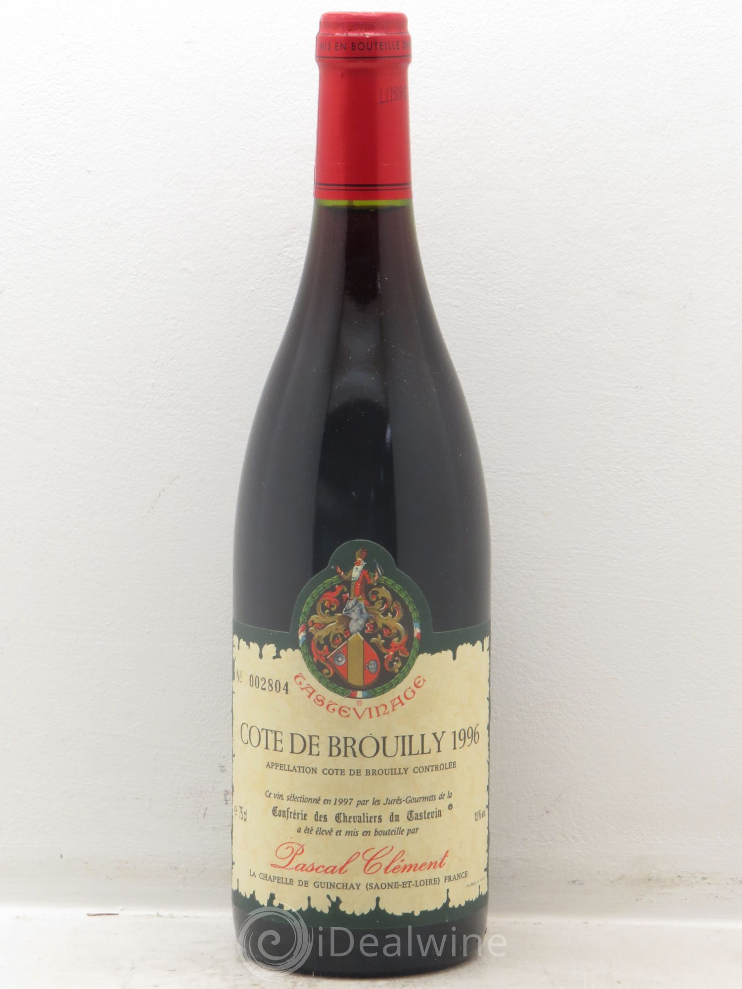 Côte de Brouilly Pascal Clément (sans prix de réserve) 1996 - Posten von 1 Flasche - 0
