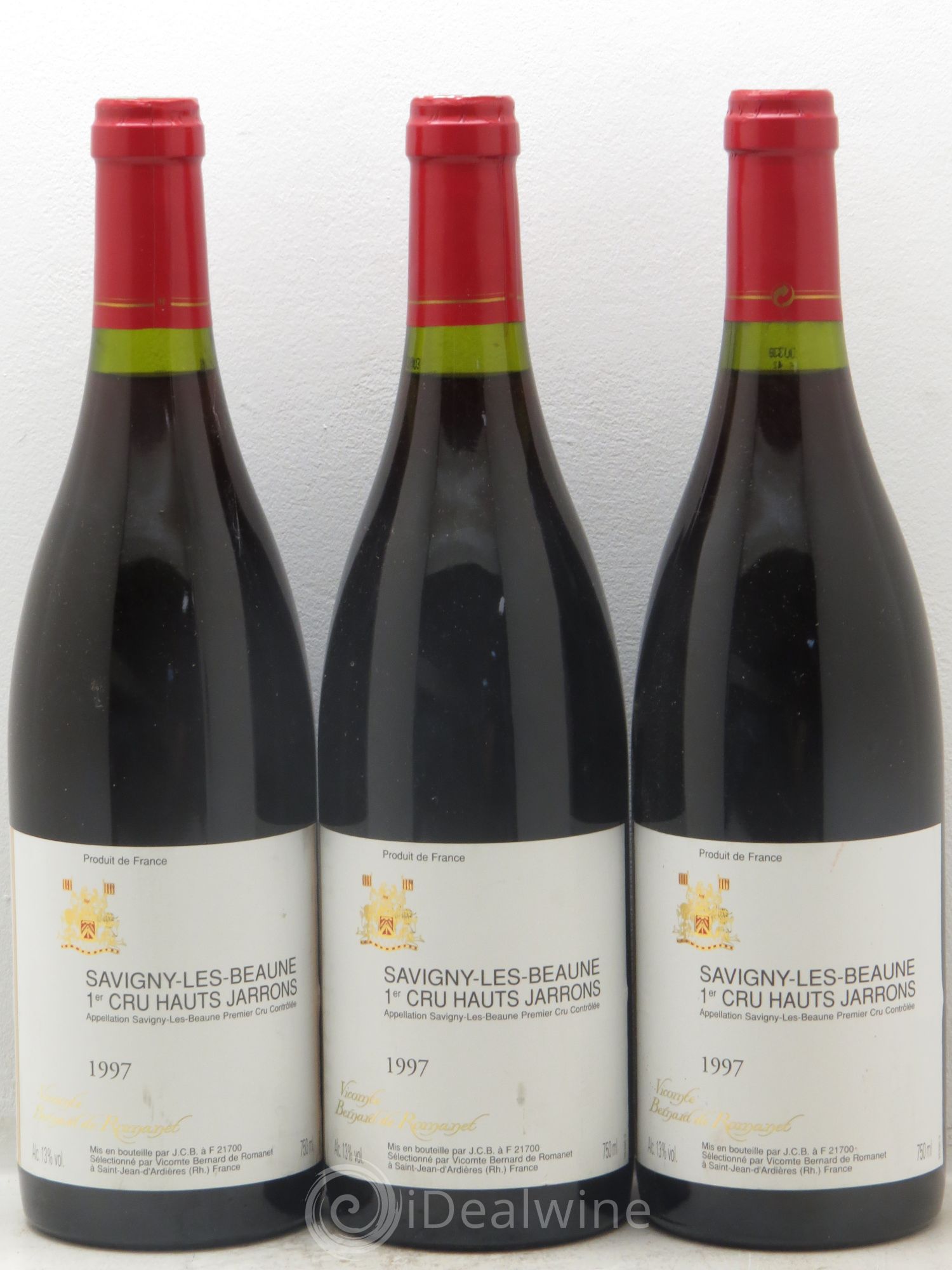 Savigny-lès-Beaune 1er Cru Vicomte Bernard de Romanay 1997 - Posten von 3 Flaschen - 0
