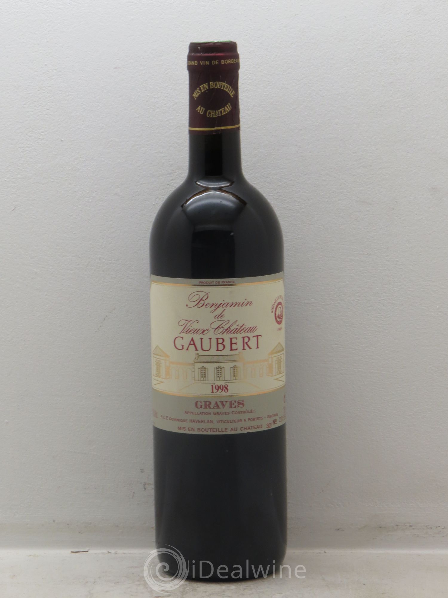 Graves Benjamin de Vieux Château Gaubert (sans prix de réserve) 1998 - Posten von 1 Flasche - 0