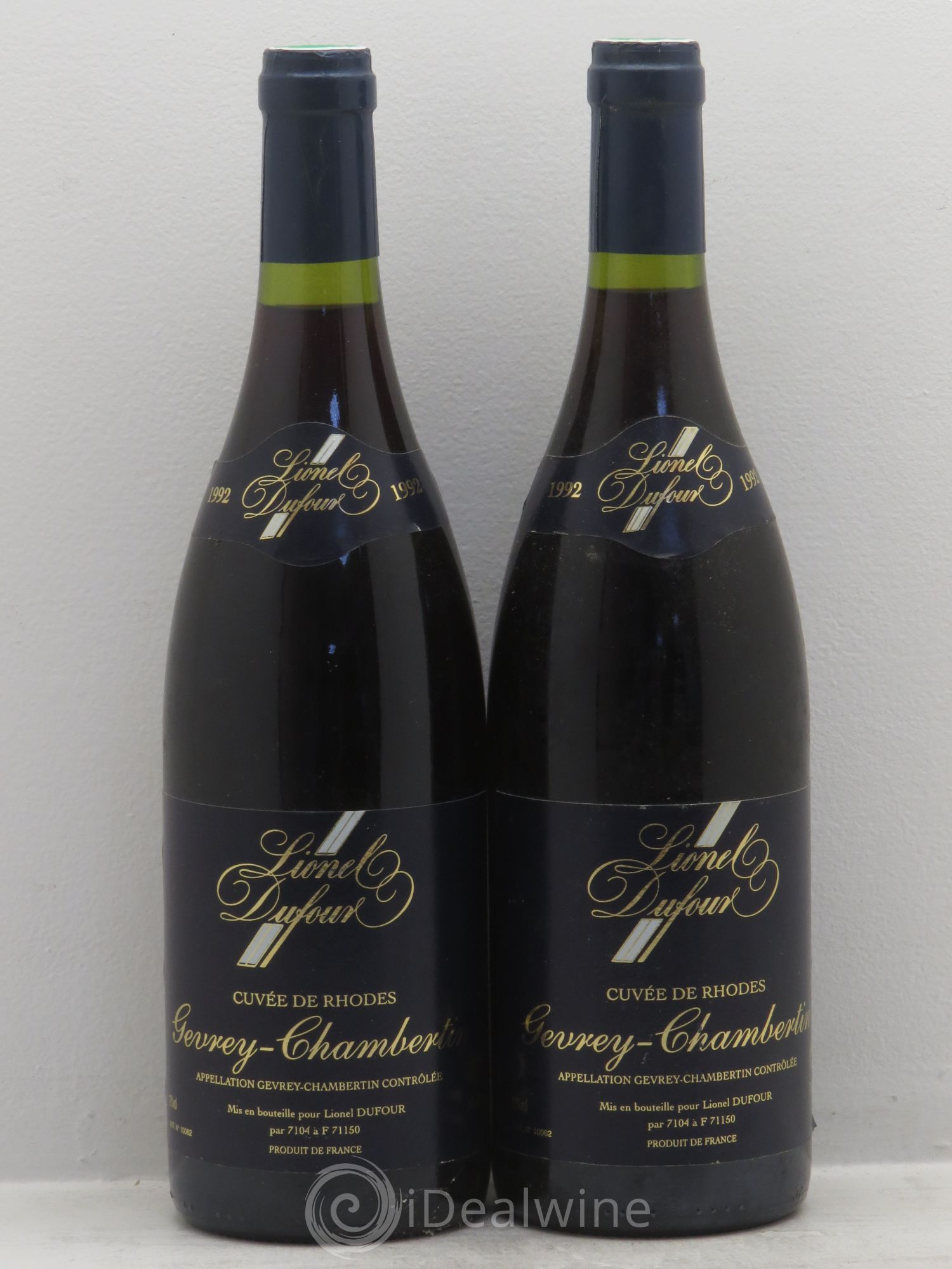 Gevrey-Chambertin Cuvée de Rhodes - Domaine Dufour 1992 - Lot de 2 bouteilles - 0