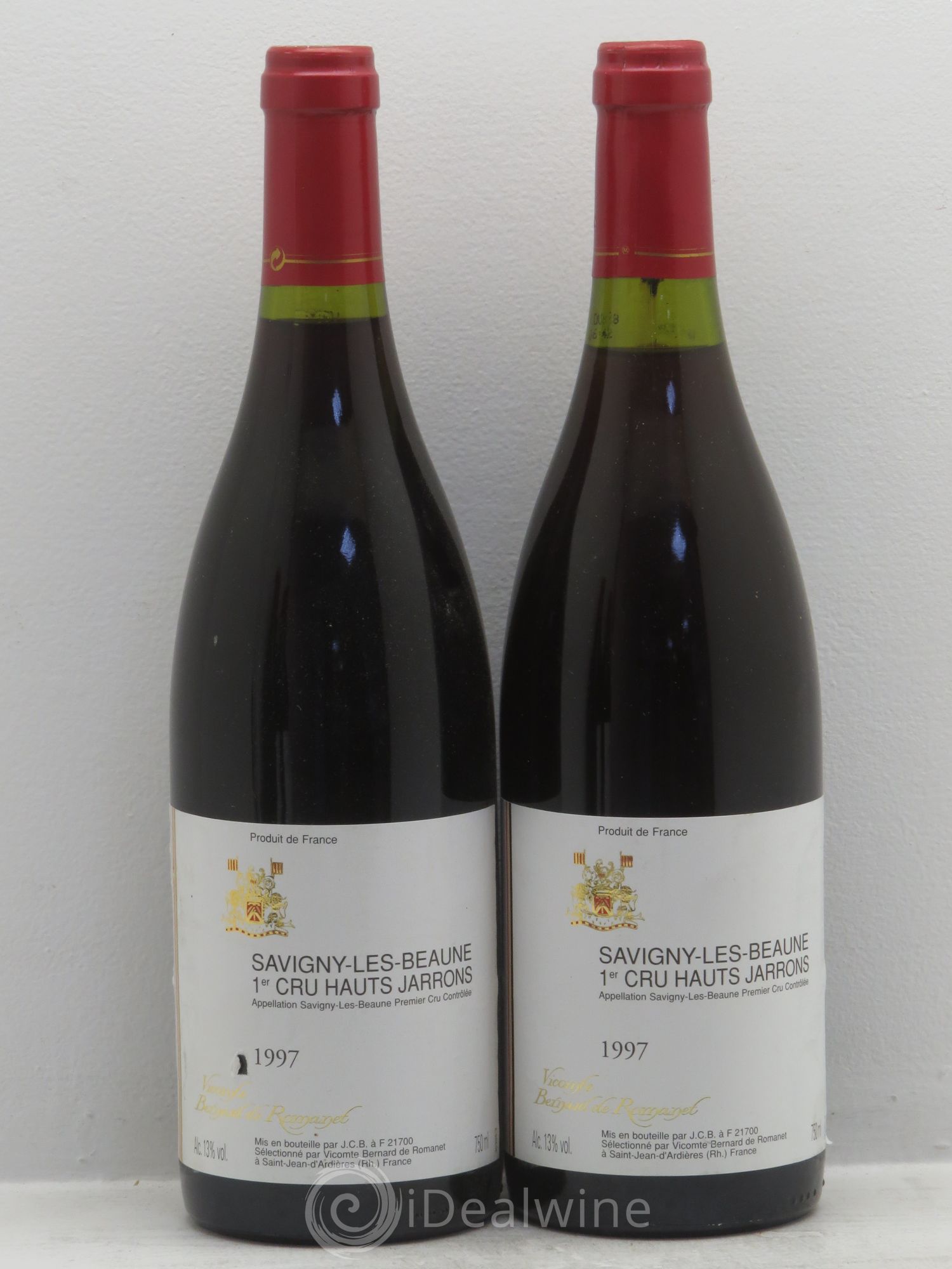 Savigny-lès-Beaune 1er Cru Vicomte Bernard de Romanay 1997 - Posten von 2 Flaschen - 0
