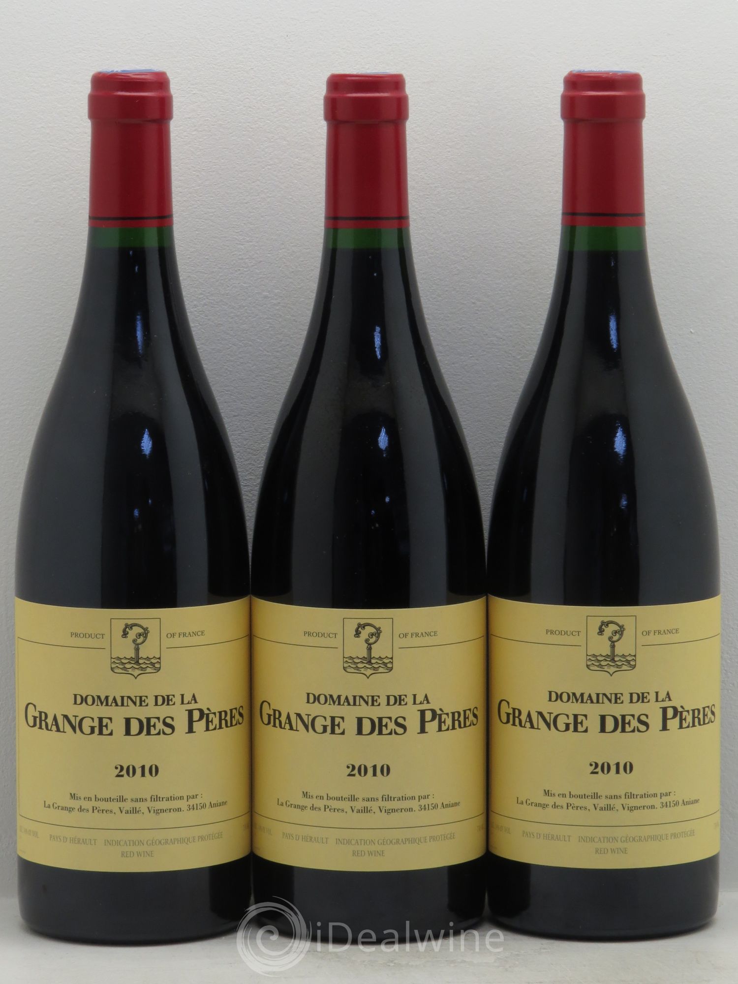 Pays d'Hérault Grange des Pères Laurent Vaillé 2010 - Lot de 3 bouteilles - 0