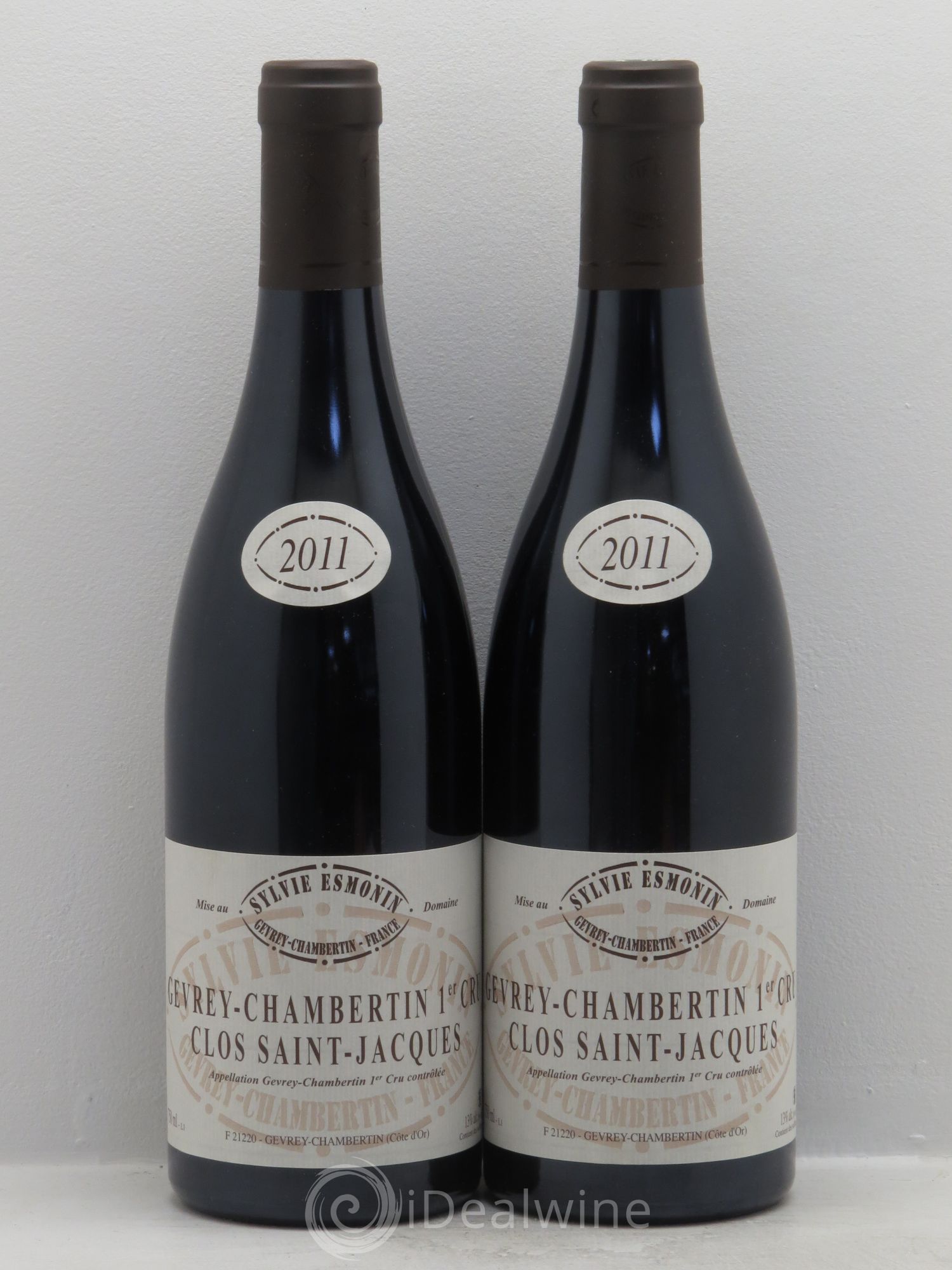 Gevrey-Chambertin 1er Cru Clos Saint Jacques Sylvie Esmonin 2011 - Lot de 2 bouteilles - 0