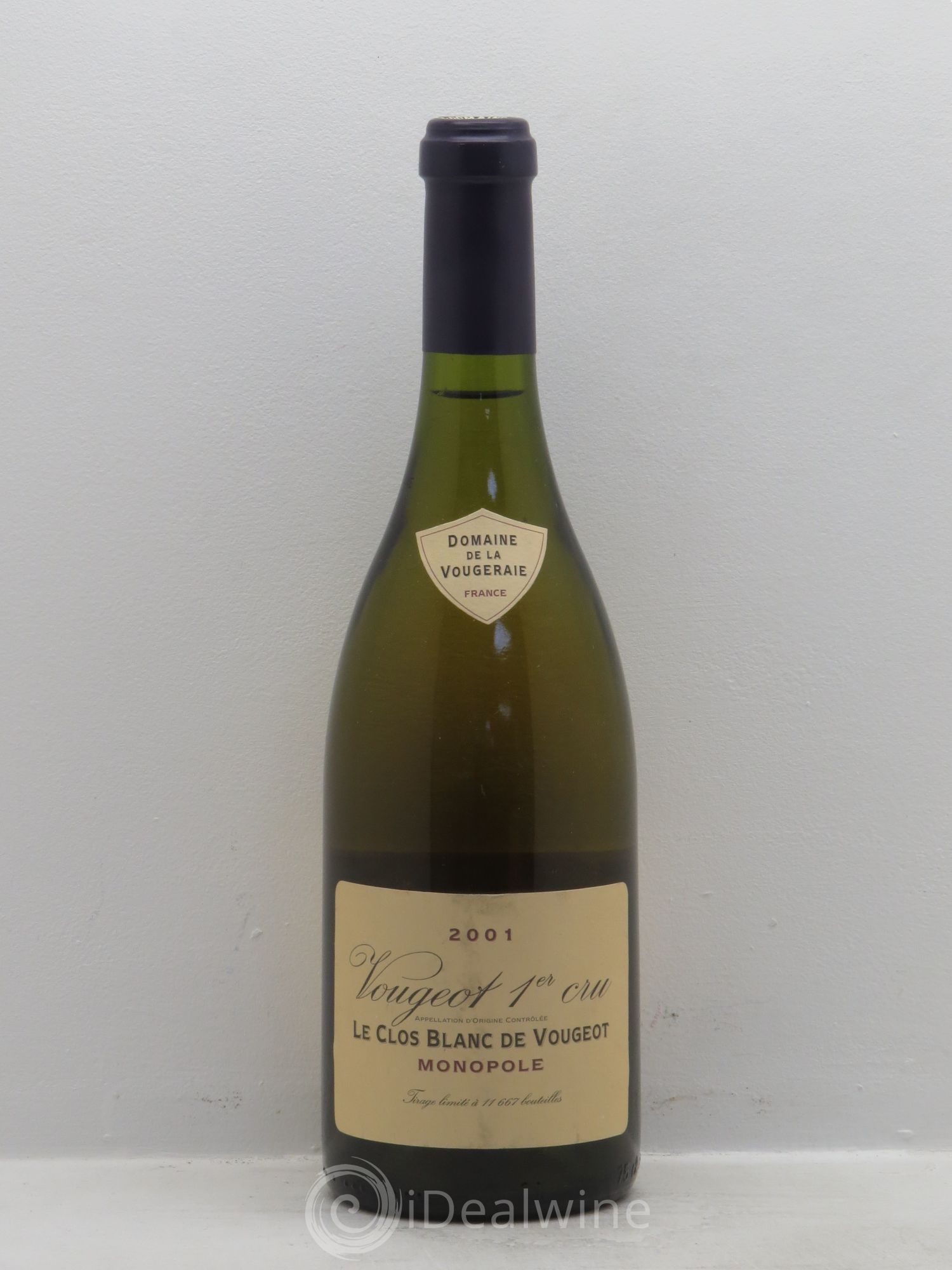 Vougeot 1er Cru Le Clos Blanc de Vougeot La Vougeraie 2001 - Lot de 1 bouteille - 0