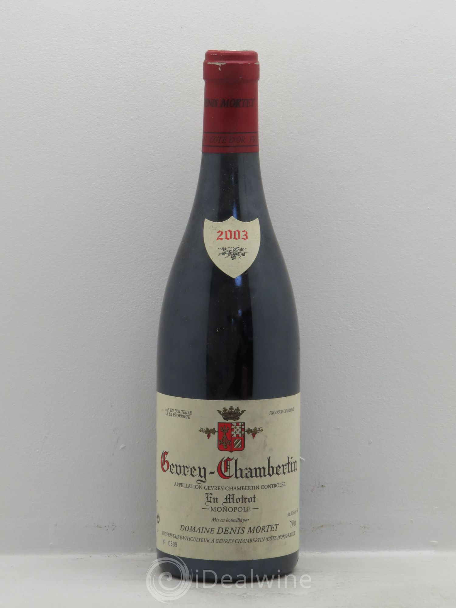 Gevrey-Chambertin En Motrot Denis Mortet (Domaine) 2003 - Lot de 1 bouteille - 0