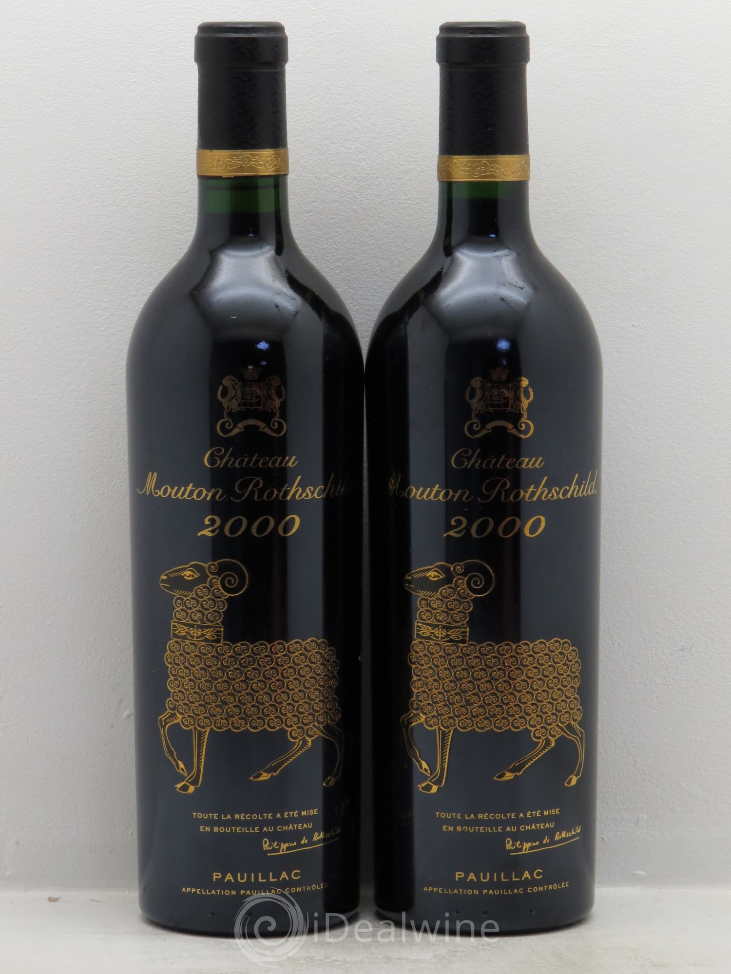 Château Mouton Rothschild 1er Grand Cru Classé 2000 - Lot de 2 bouteilles - 0