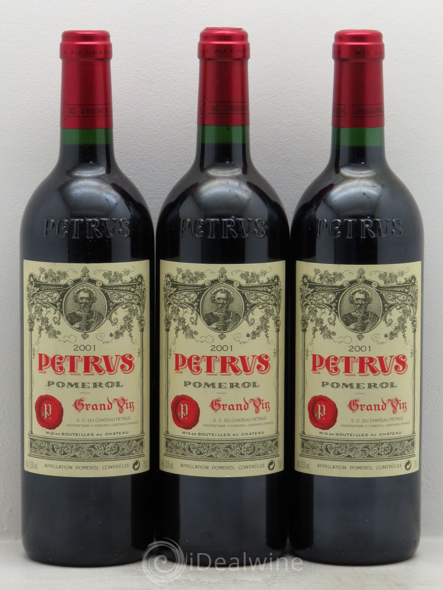 Petrus 2001 - Lot de 3 bouteilles - 0