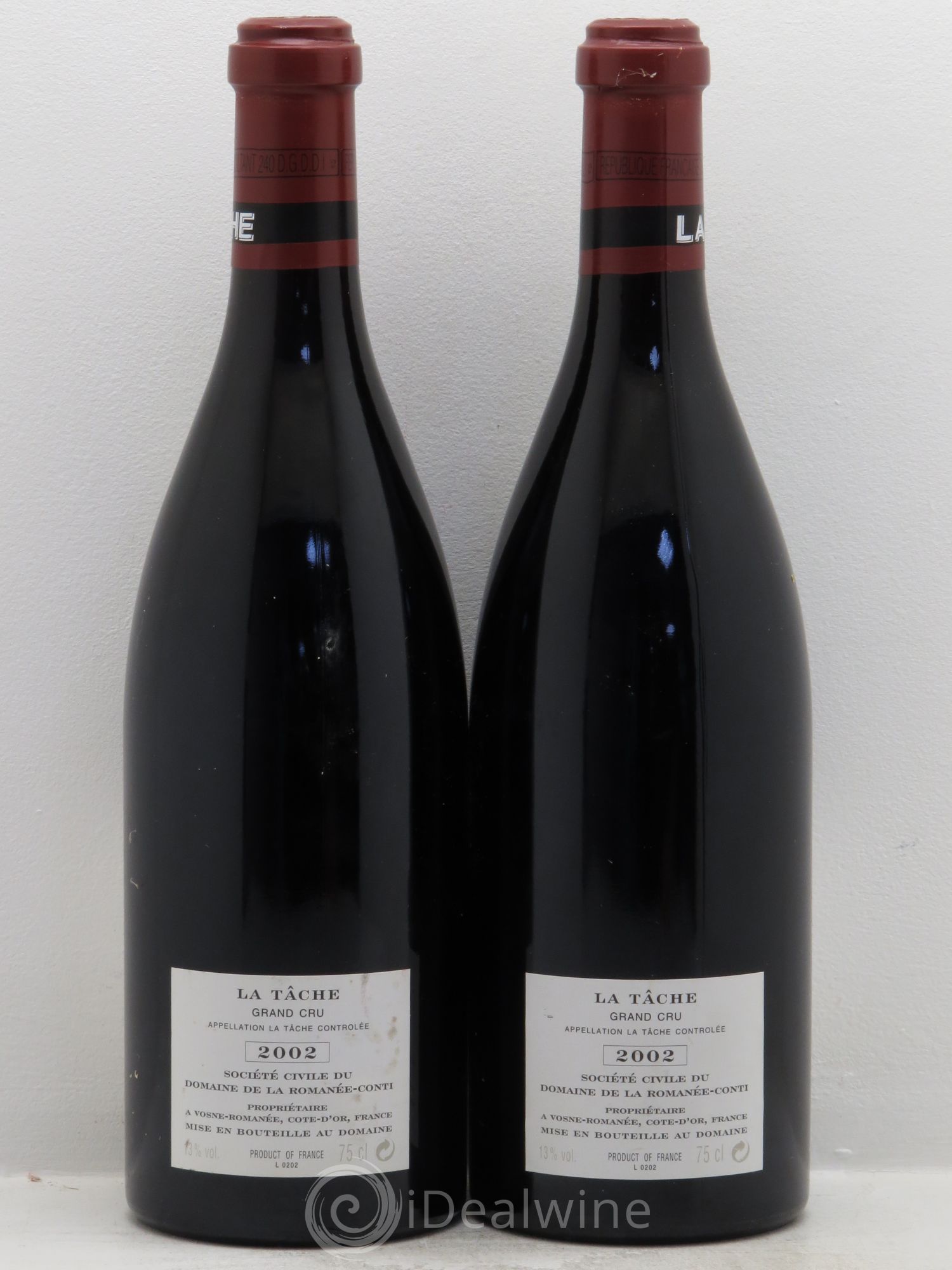 La Tâche Grand Cru Domaine de la Romanée-Conti 2002 - Lot de 2 bouteilles - 1