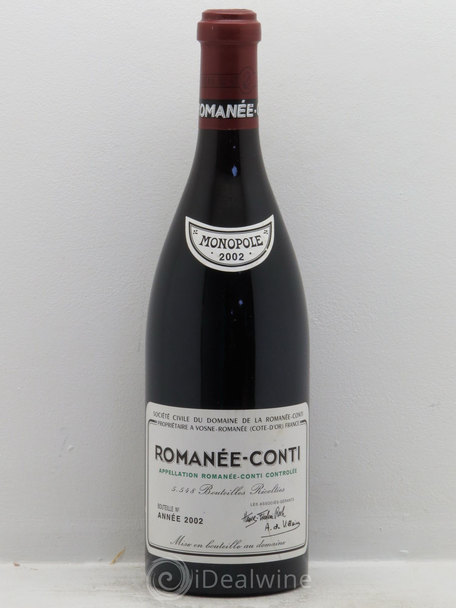 Romanée-Conti Grand Cru Domaine de la Romanée-Conti 2002 - Lotto di 1 bottiglia - 0