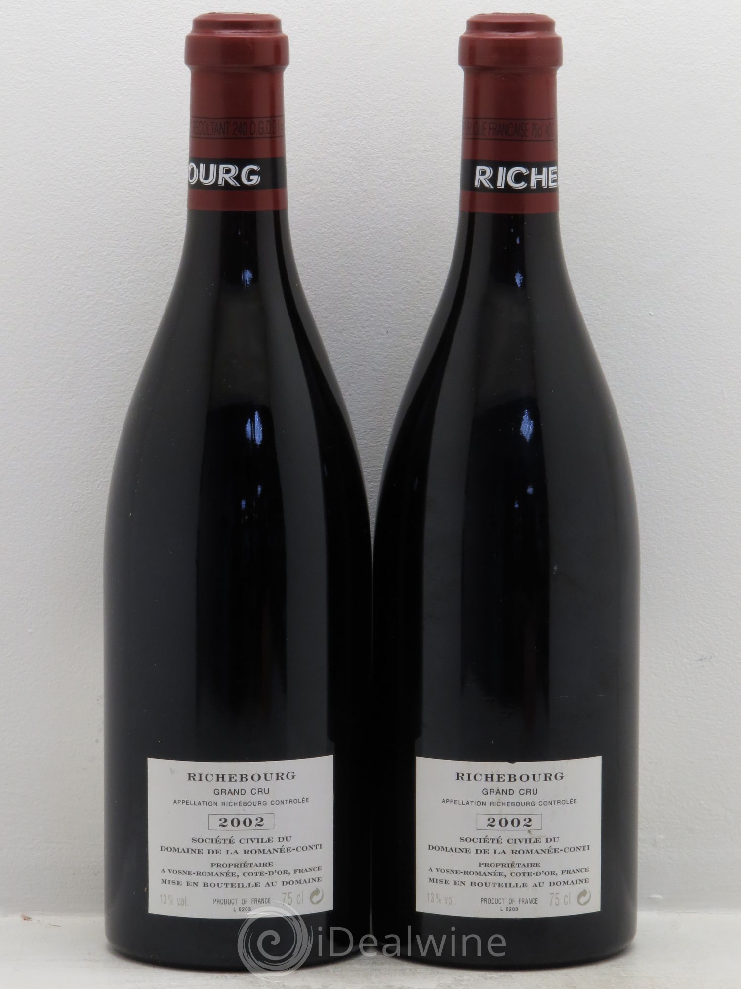 Richebourg Grand Cru Domaine de la Romanée-Conti 2002 - Lot de 2 bouteilles - 1