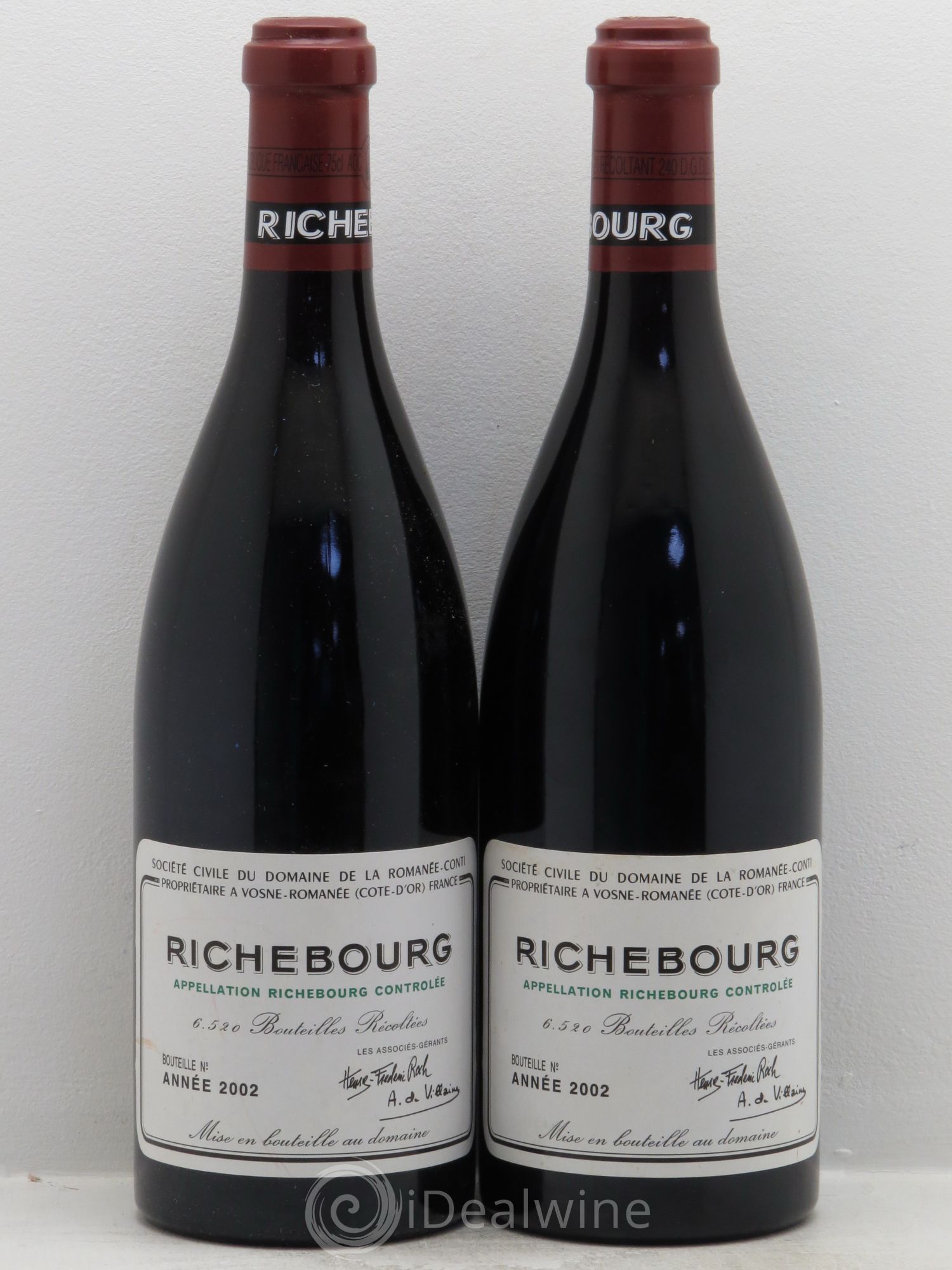 Richebourg Grand Cru Domaine de la Romanée-Conti 2002 - Lot de 2 bouteilles - 0