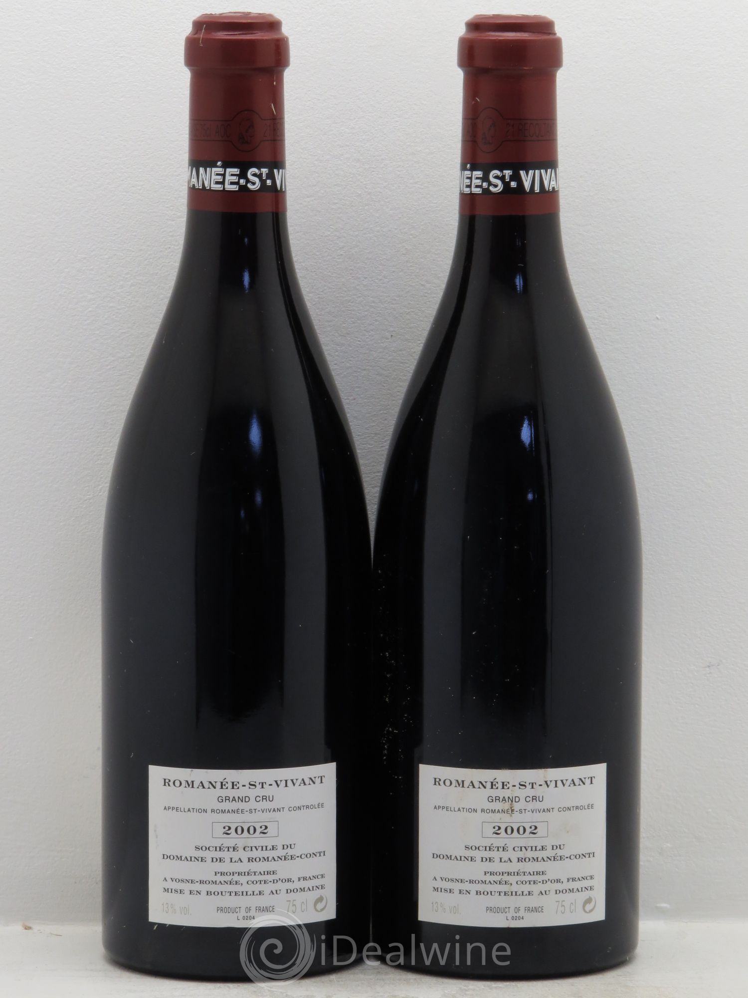 Romanée-Saint-Vivant Grand Cru Domaine de la Romanée-Conti 2002 - Lot de 2 bouteilles - 1