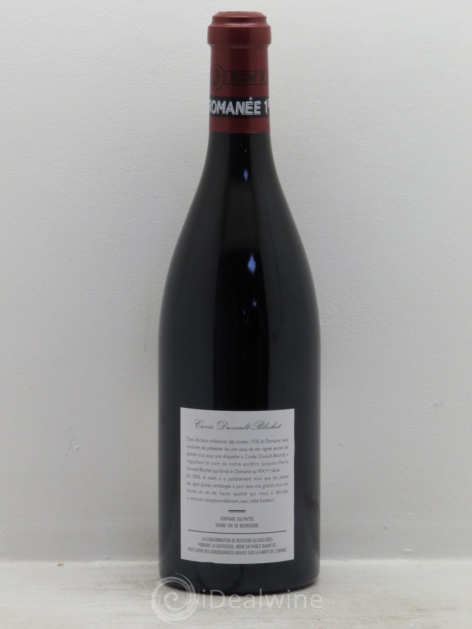 Vosne-Romanée 1er Cru Cuvée Duvault Blochet Domaine de la Romanée-Conti 2006 - Lot de 1 bouteille - 1