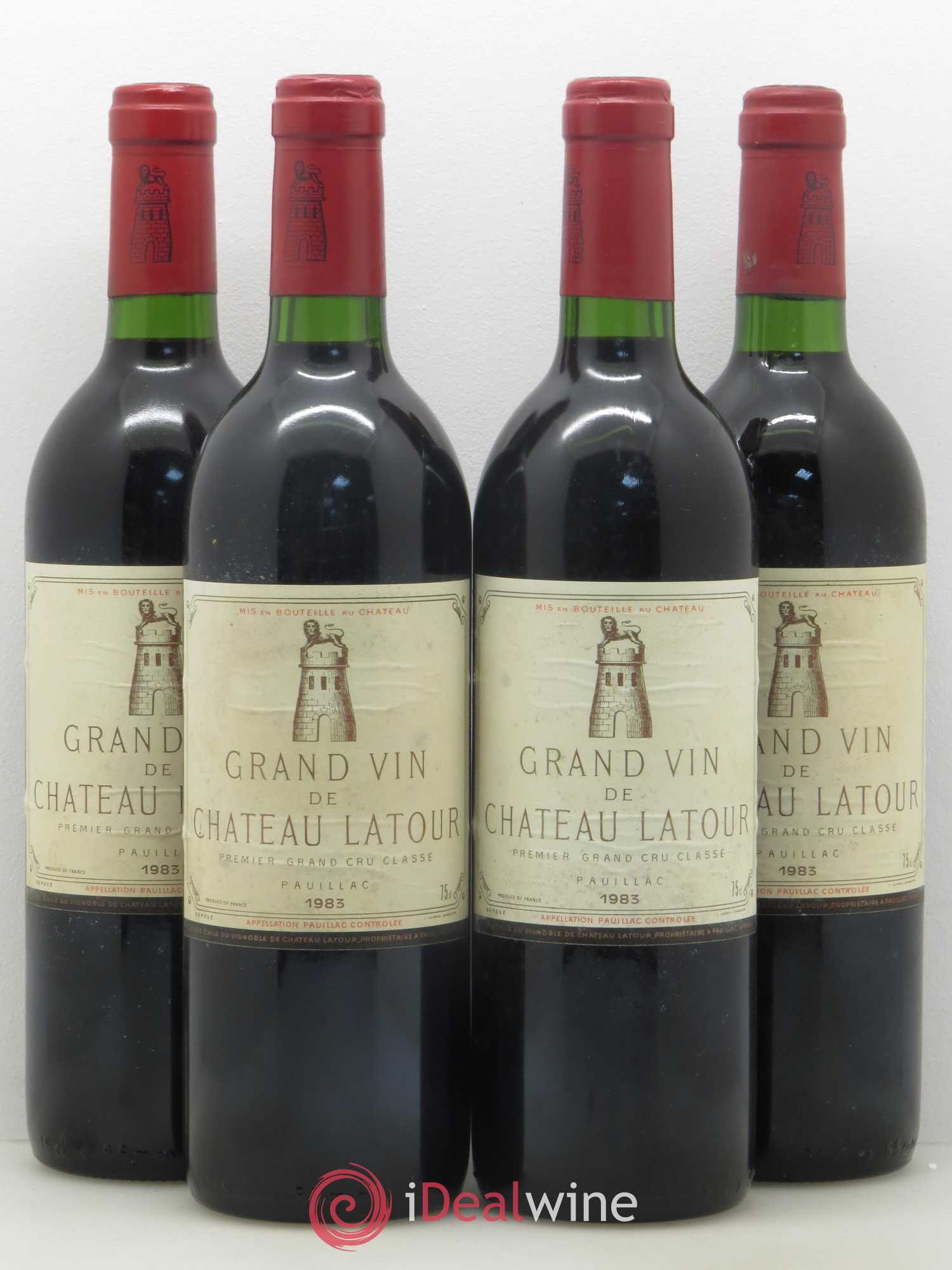 Château Latour 1er Grand Cru Classé 1983 - Lot de 4 bouteilles - 0