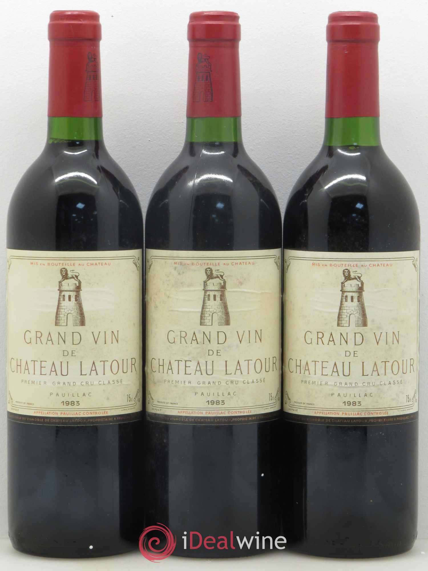 Château Latour 1er Grand Cru Classé 1983 - Lot de 3 bouteilles - 0