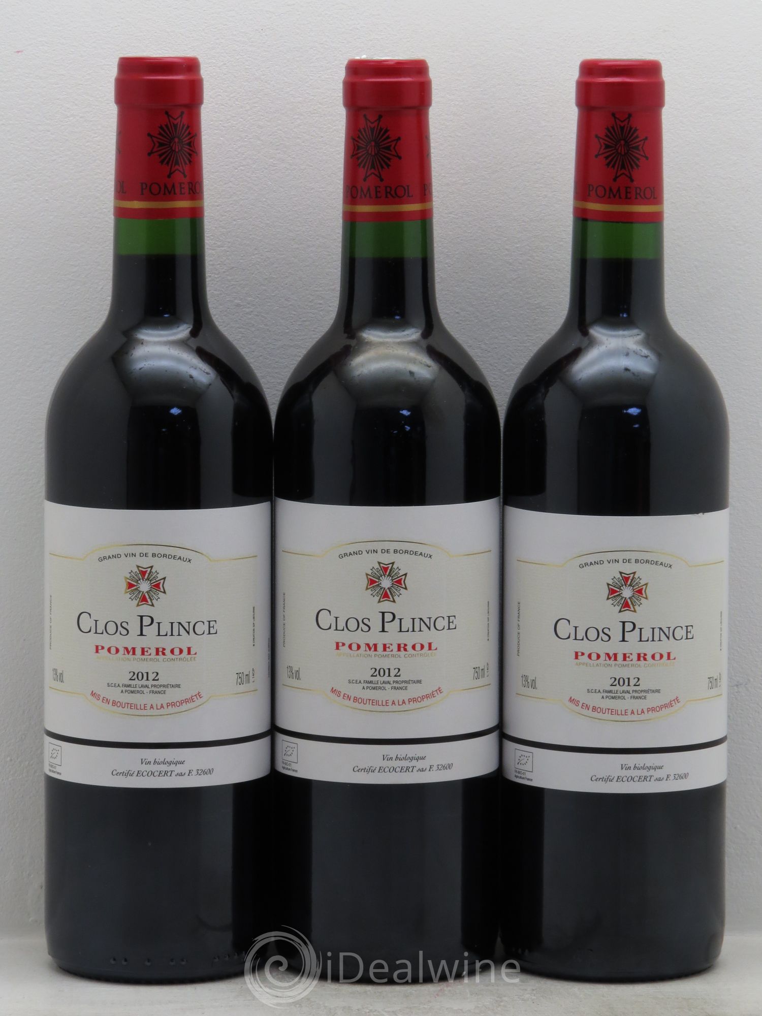 Pomerol Clos Plince 2012 - Lot de 3 bouteilles - 0