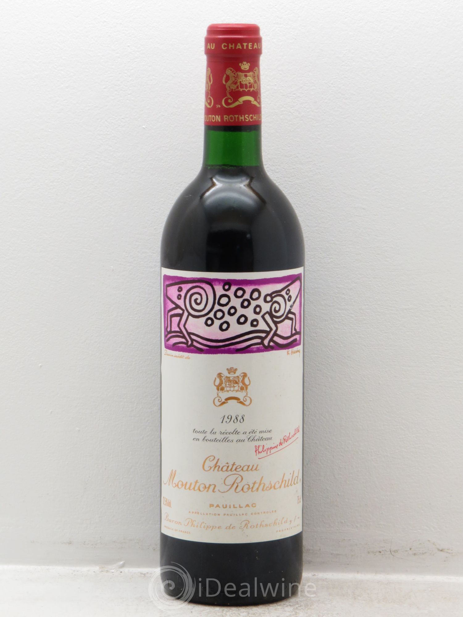 Château Mouton Rothschild 1er Grand Cru Classé 1988 - Lot de 1 bouteille - 0