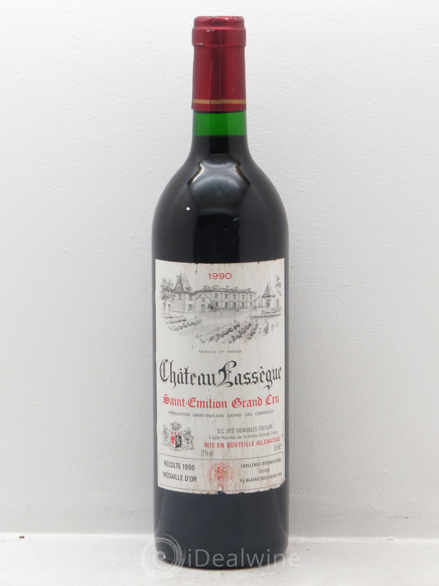 Saint-Émilion Château Lassègue 1990 - Lot de 1 bouteille - 0